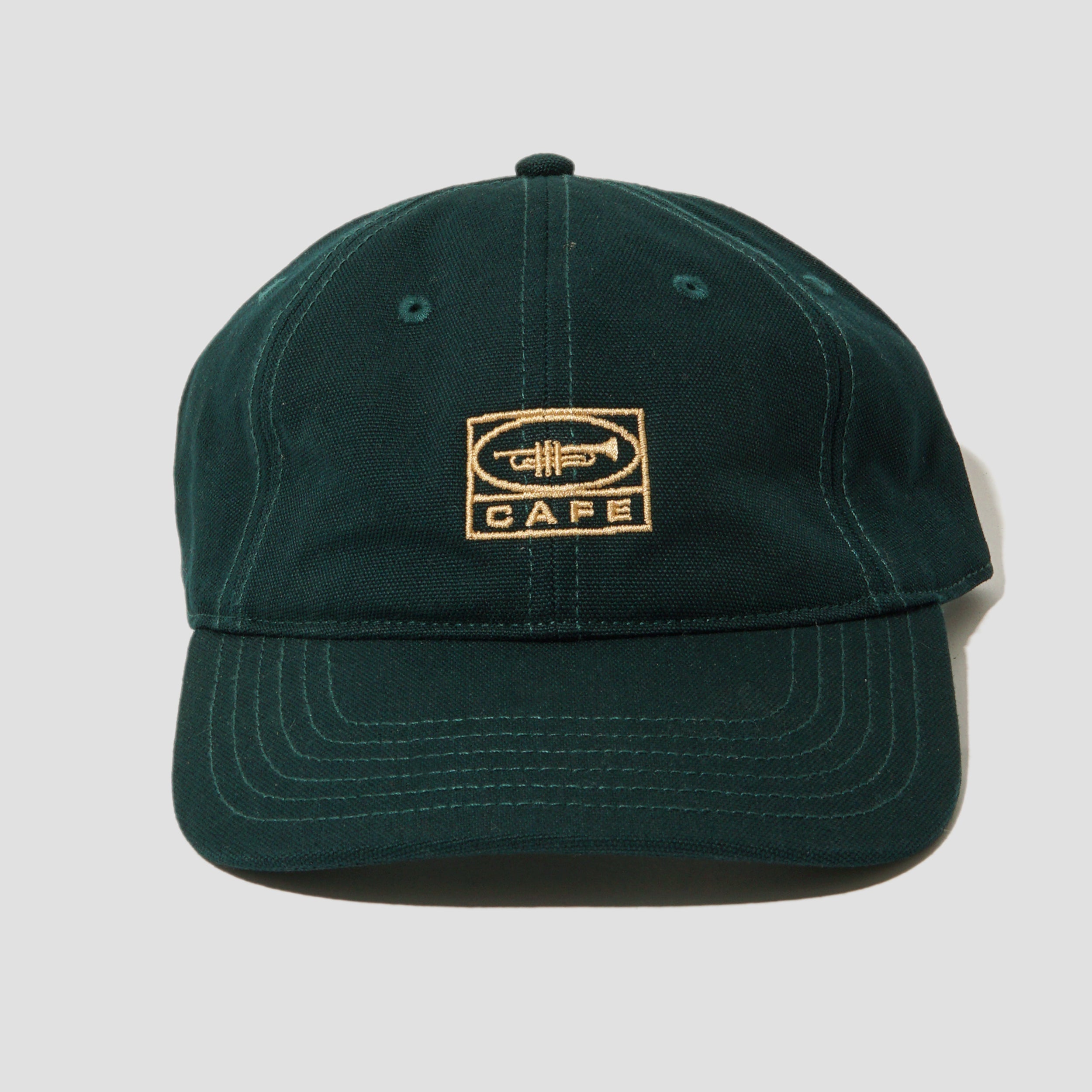 Skateboard Cafe 45 6 Panel Cap Forest Green / Gold