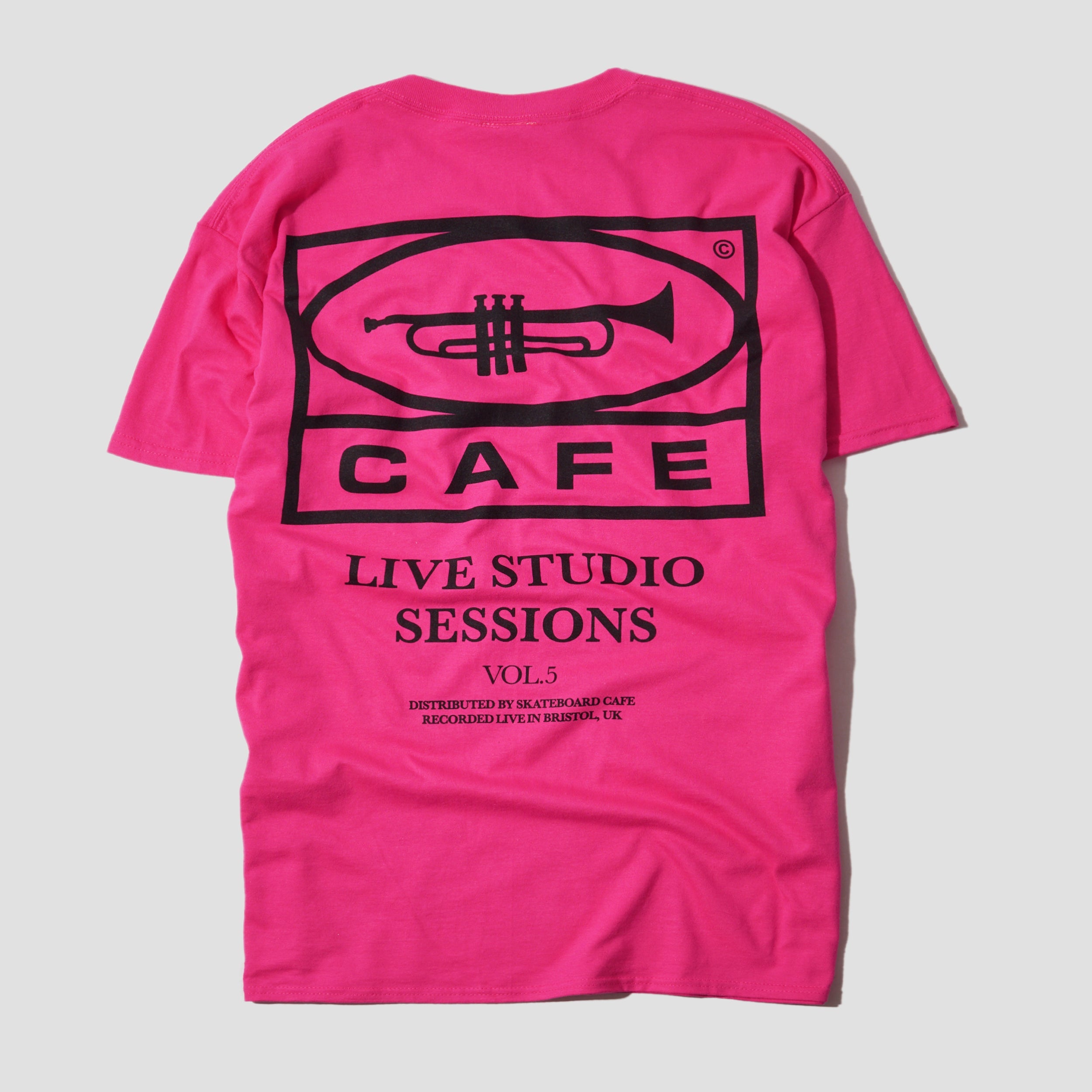 Skateboard Cafe 45 T-Shirt Pink / Black
