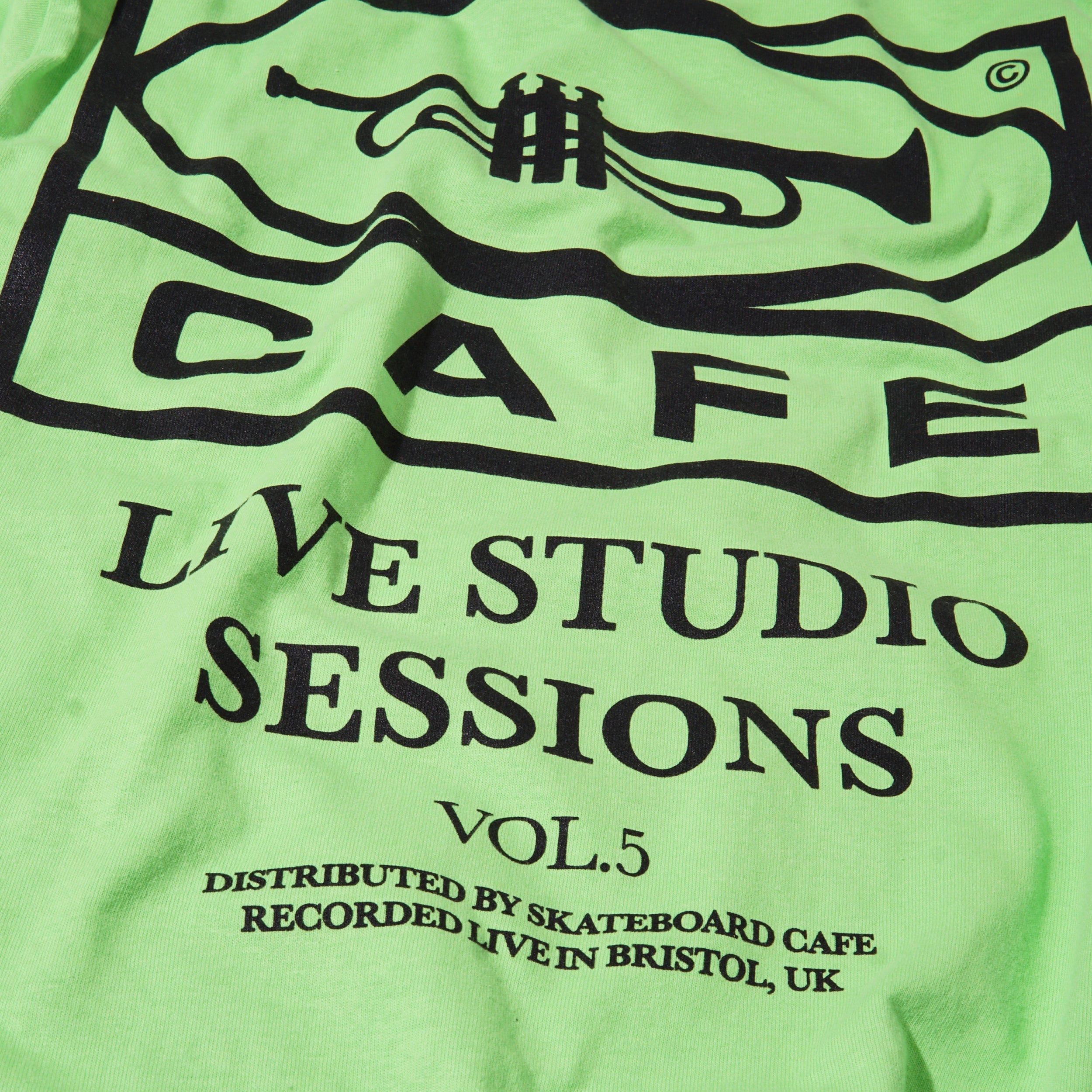 Skateboard Cafe 45 T-Shirt Lime / Black