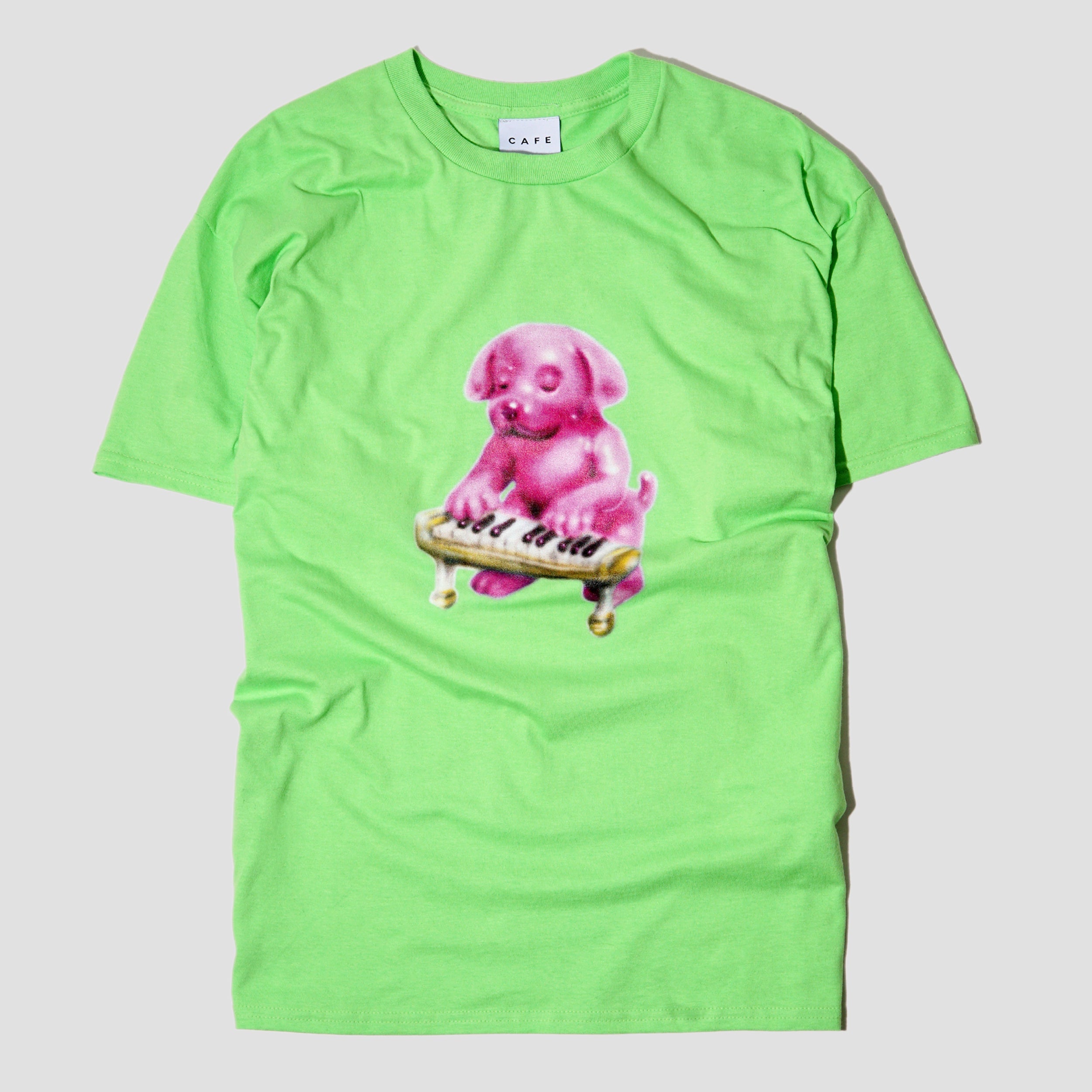 Skateboard Cafe Keyboard T-Shirt Lime