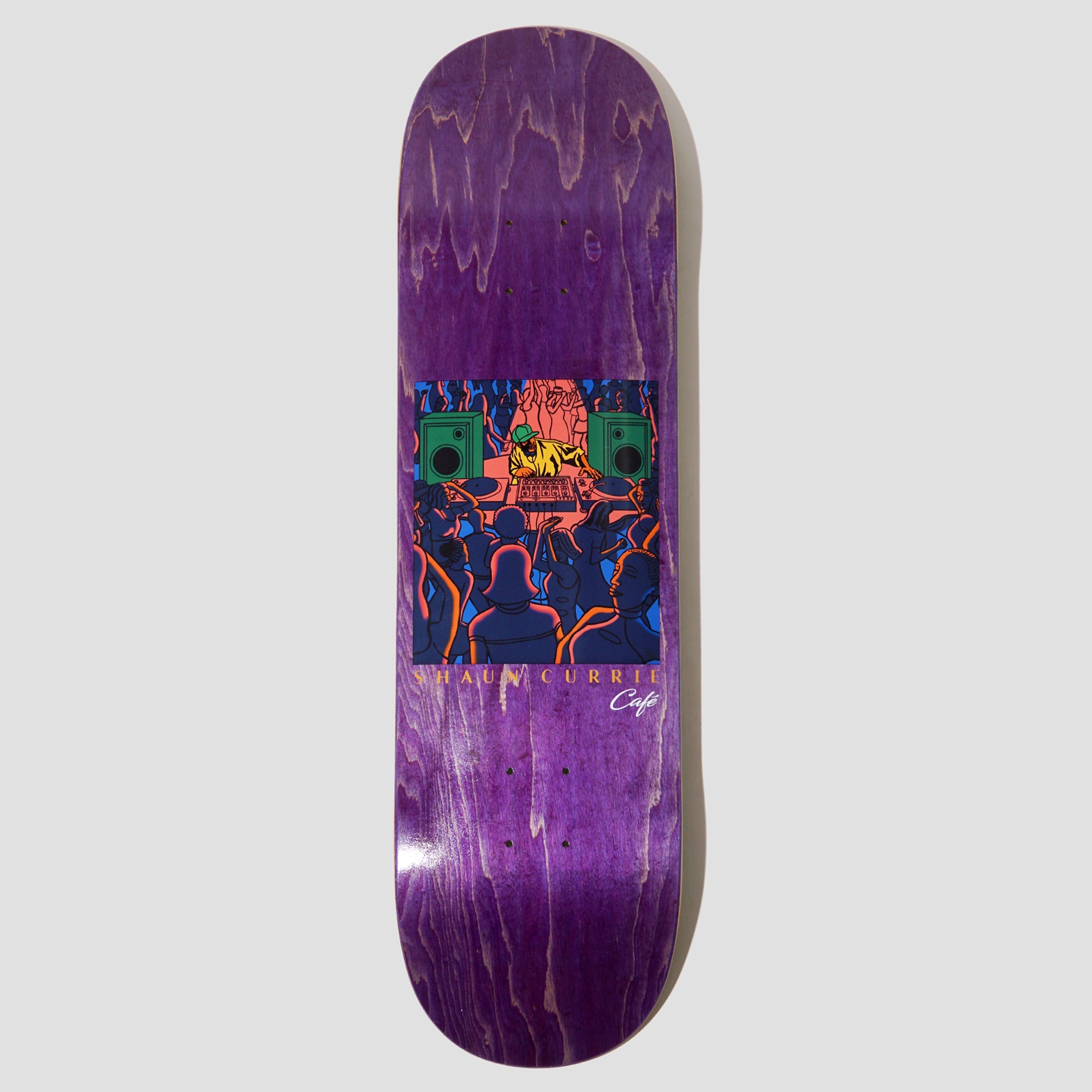 Skateboard Cafe 8.25 Shaun Currie Premier C2 Shape Skateboard Deck Purple