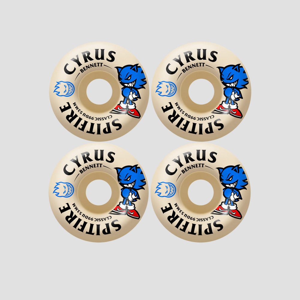 Spitfire 53mm F4 99DU Bennett Burn Squad Skateboard Wheels Natural