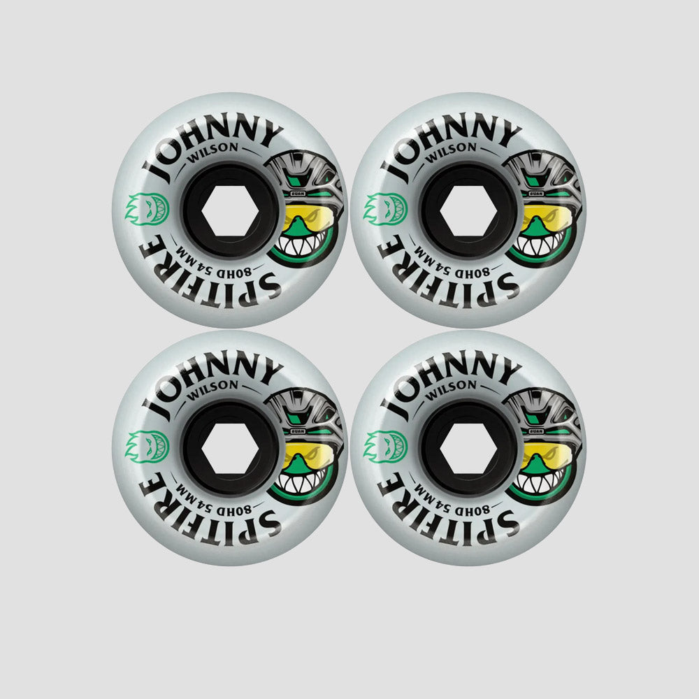 Spitfire 54mm Conical Full 80DU Wilson Burn Squad Skateboard Wheels Clear