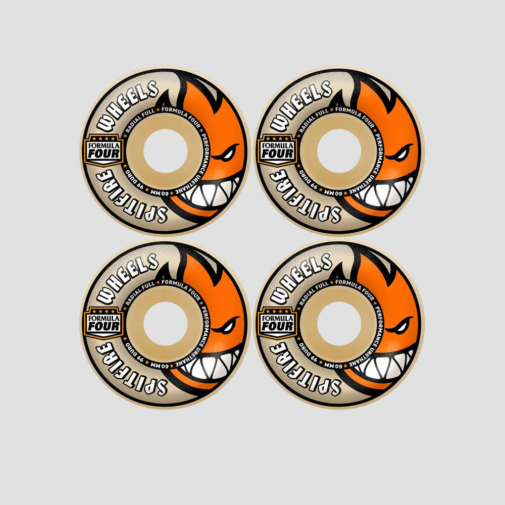 Spitfire 60mm F4 99 Radial Full Skateboard Wheels Natural