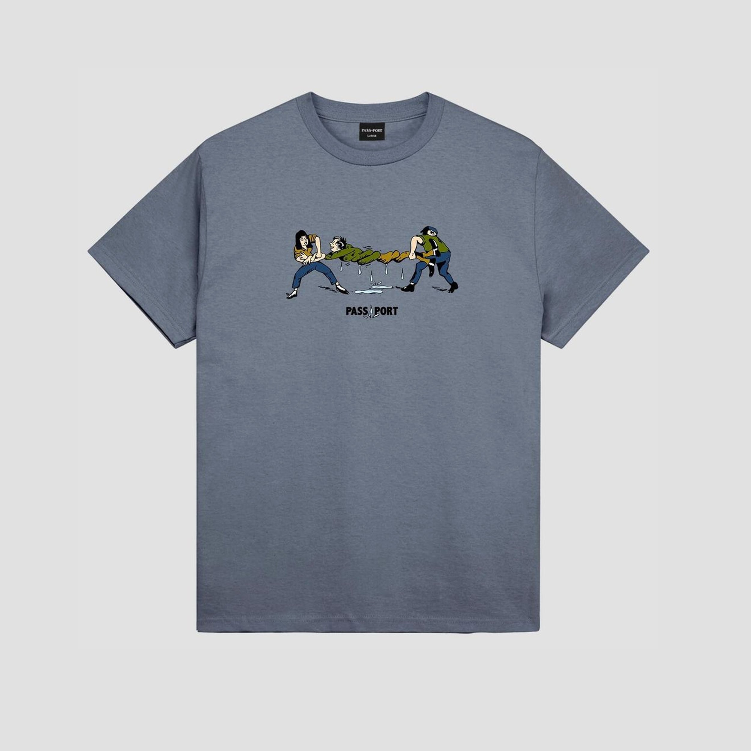 Passport Squeeze T-Shirt Stonewash Blue
