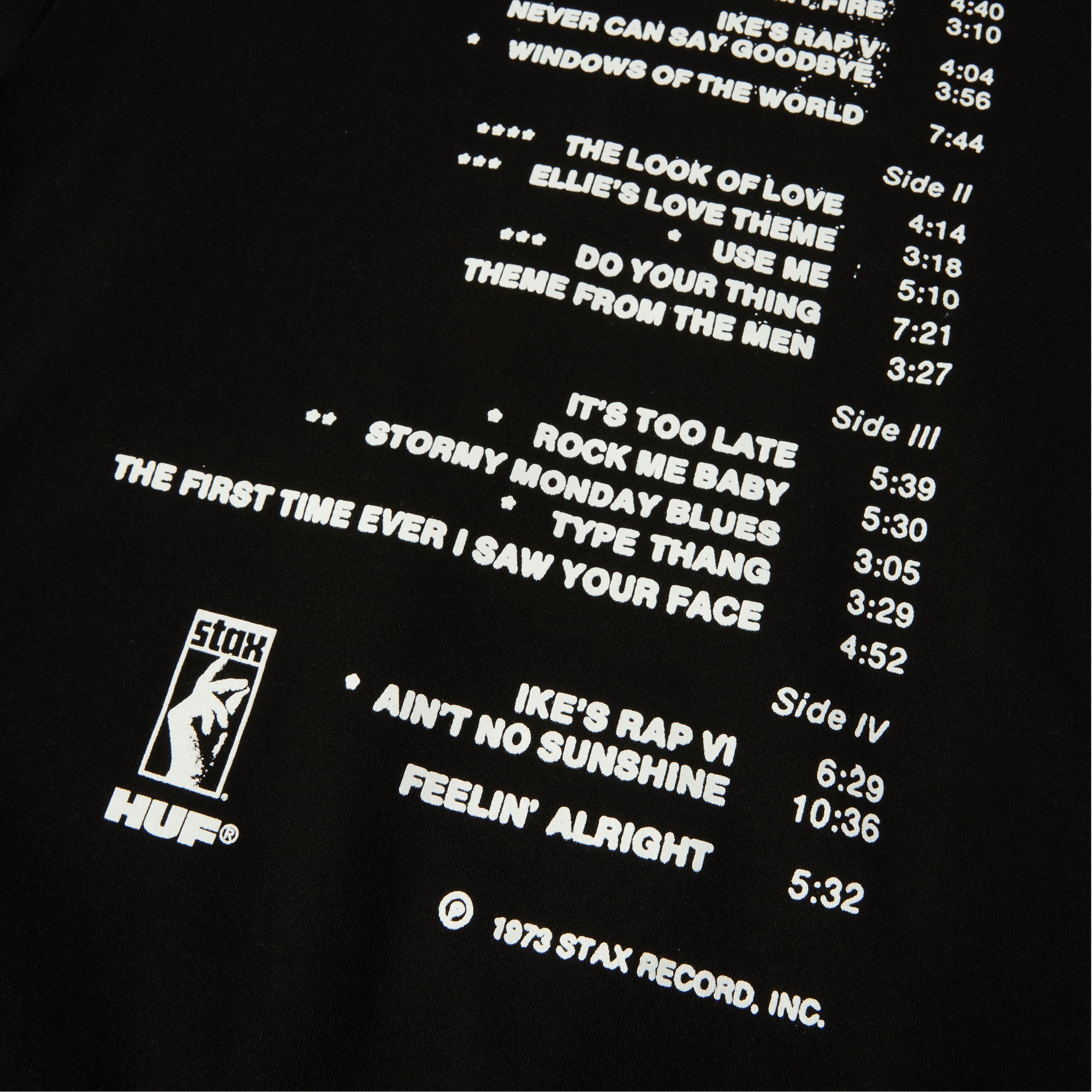 HUF X Isaac Hayes Tahoe Heavyweight Hood Black