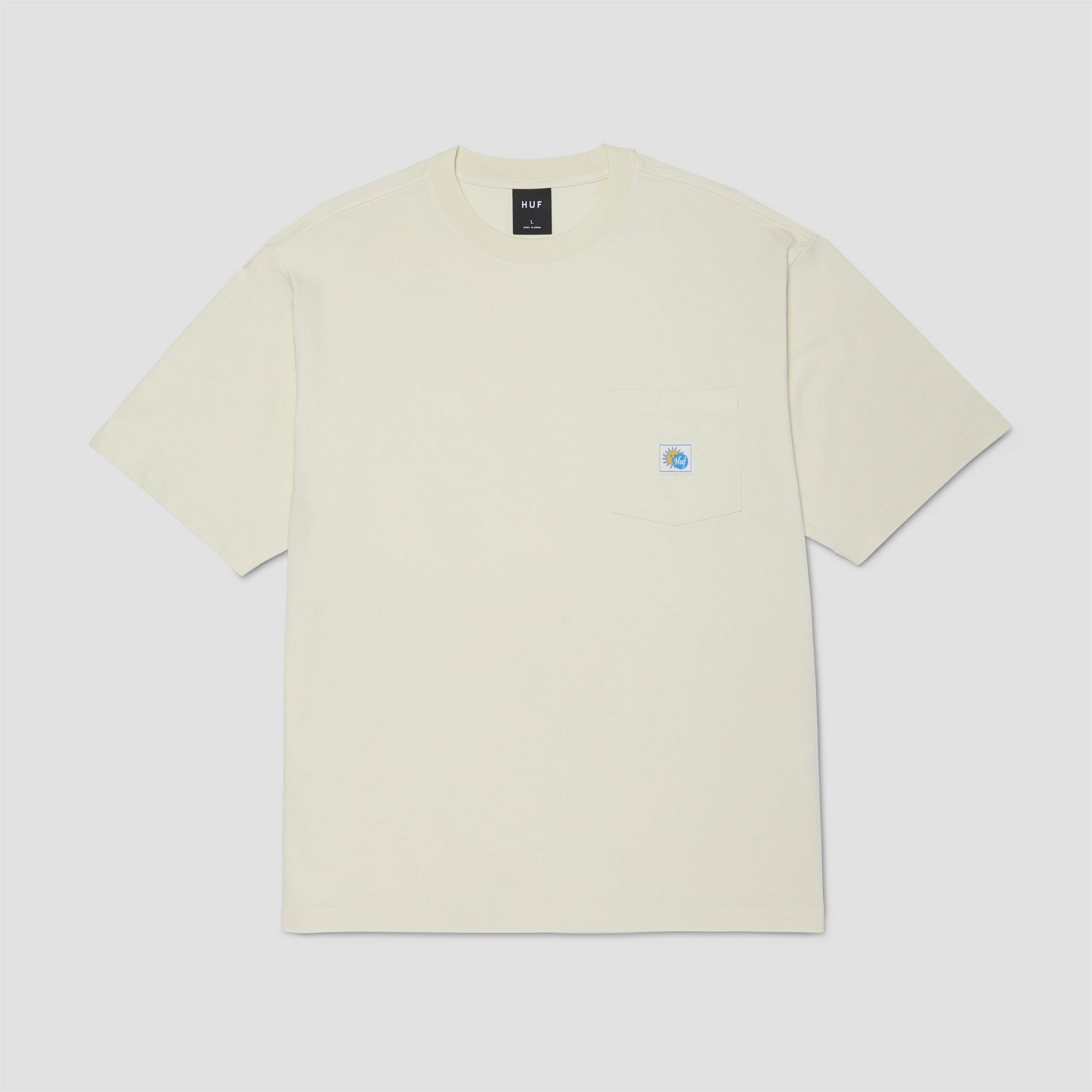 HUF Total Eclipse Shortsleeve Knit Boxy Top Natural