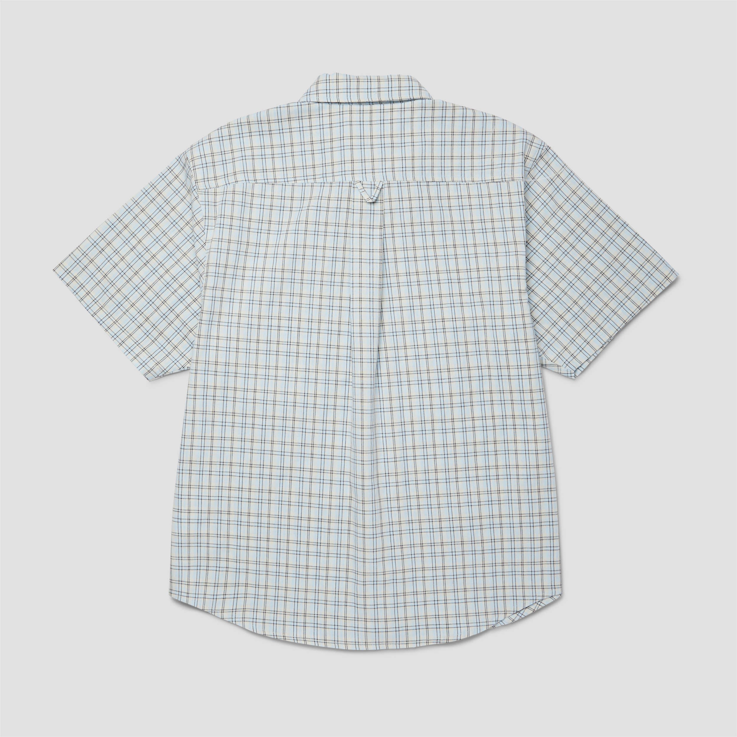 HUF Total Eclipse Shortsleeve Plaid Shirt Light Blue
