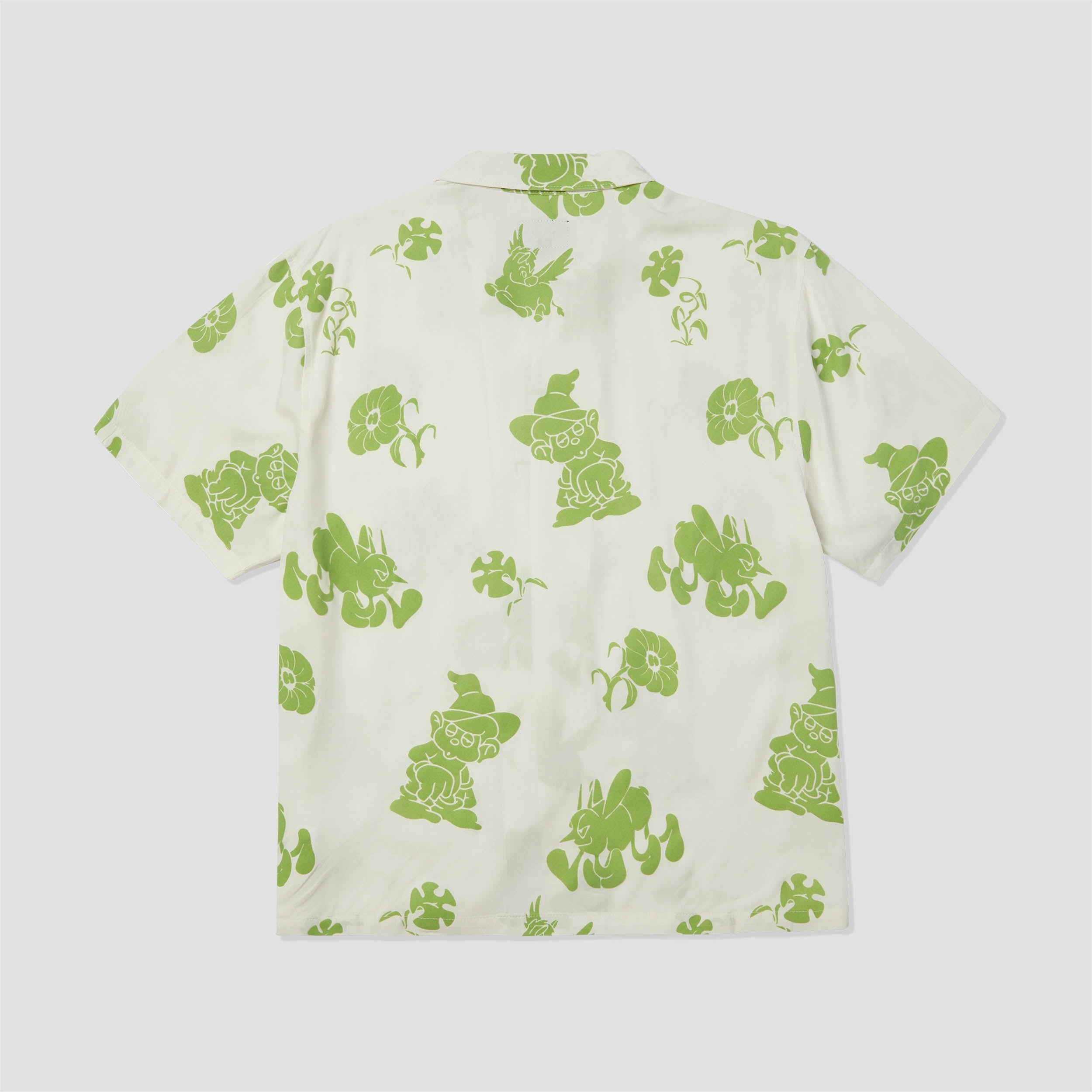 Huf Trip Flocked Shortsleeve Resort Shirt White