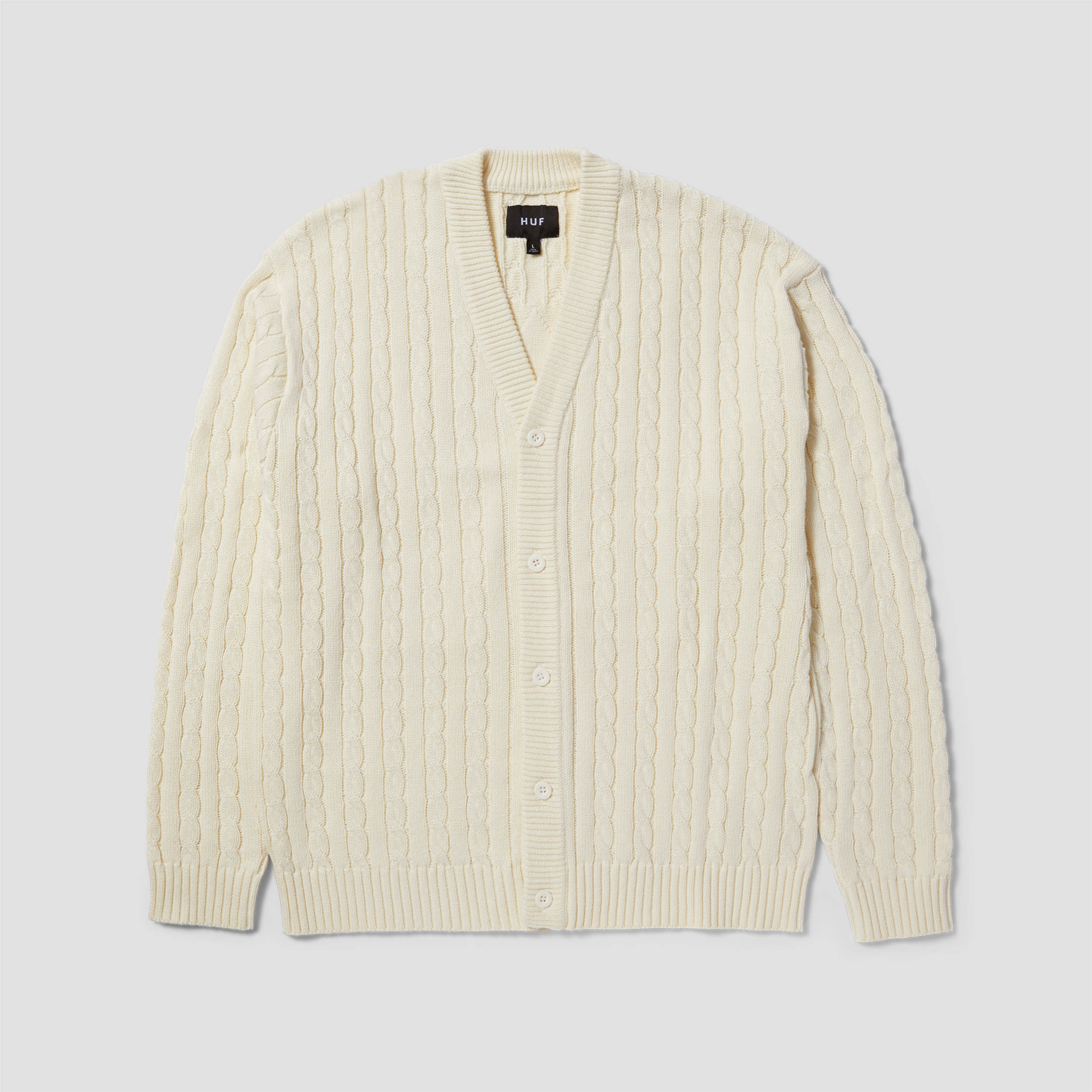 HUF TT Jacquard Cardigan Natural