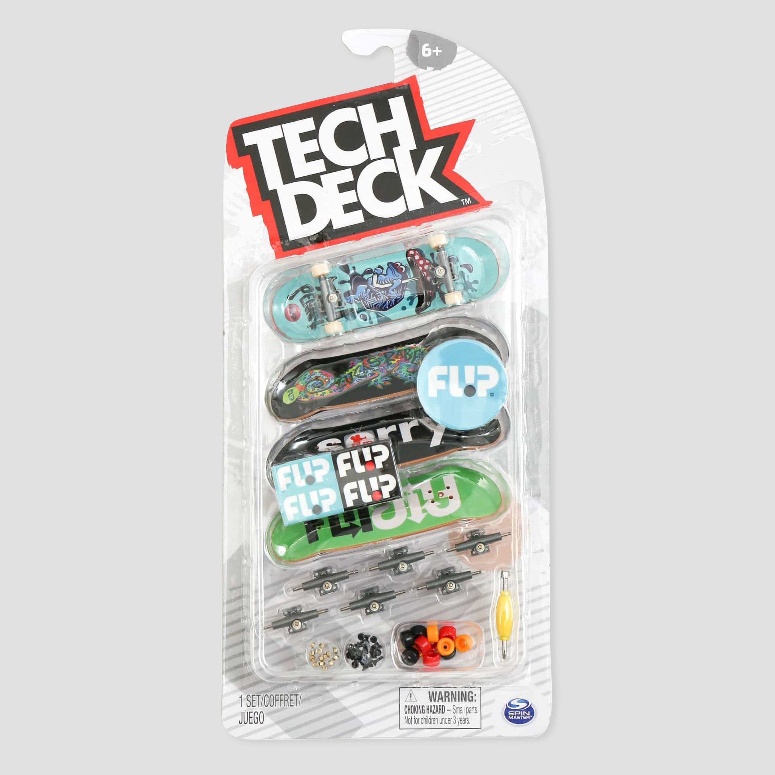 Tech Deck 96mm Flip 4 Piece Fingerboard Multipack