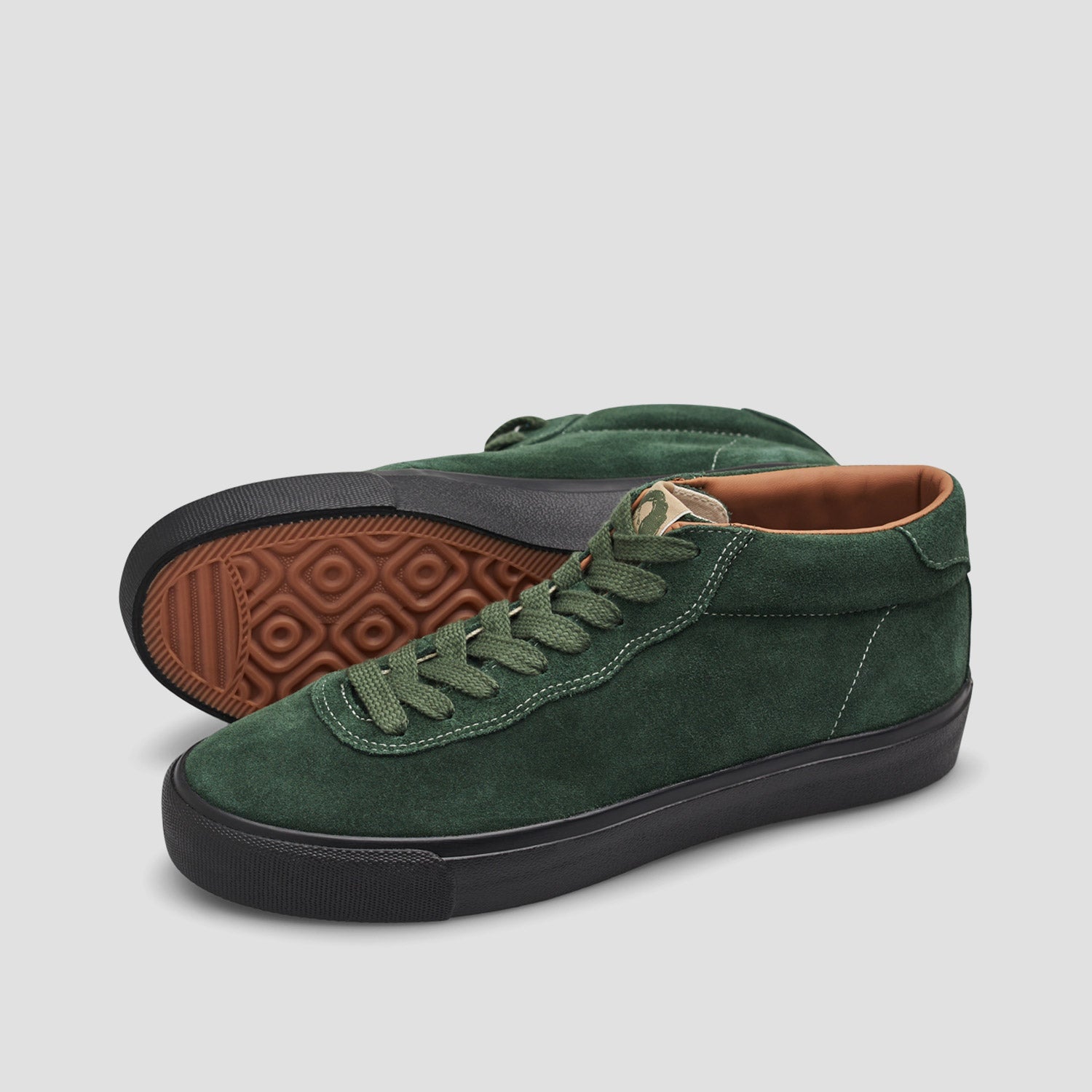 Last Resort AB VM001 Mid Dane Skate Shoes Bronze Green / White