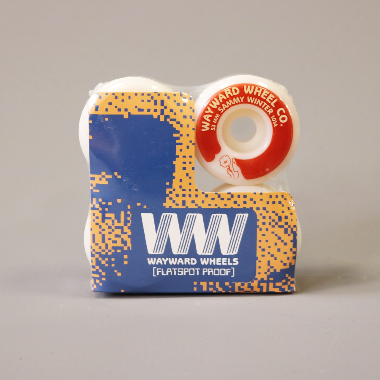 Wayward 53 mm 101a Sammy Winter Funnel Pro Skateboard Wheels White / Red / Cream