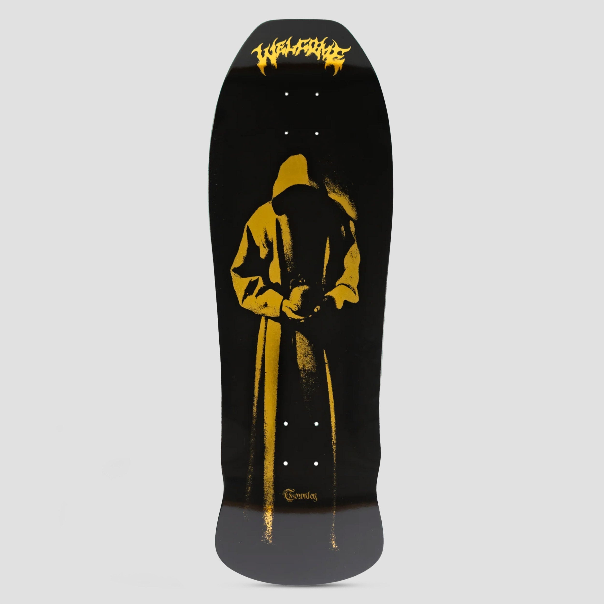 Welcome 10.0 Contemplation Ryan Townley Pro Model on Early Grab Skateboard Deck Black / Gold Foil
