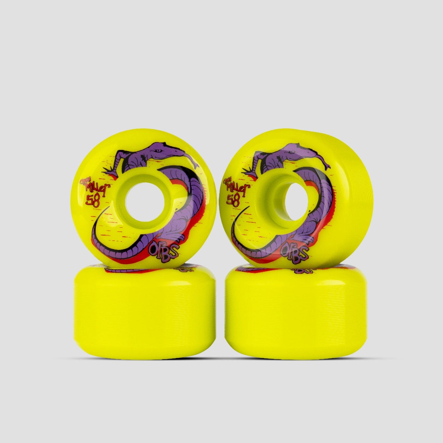 Welcome 58mm Chris Miller Specters Conical 99A Wheels Neon Yellow