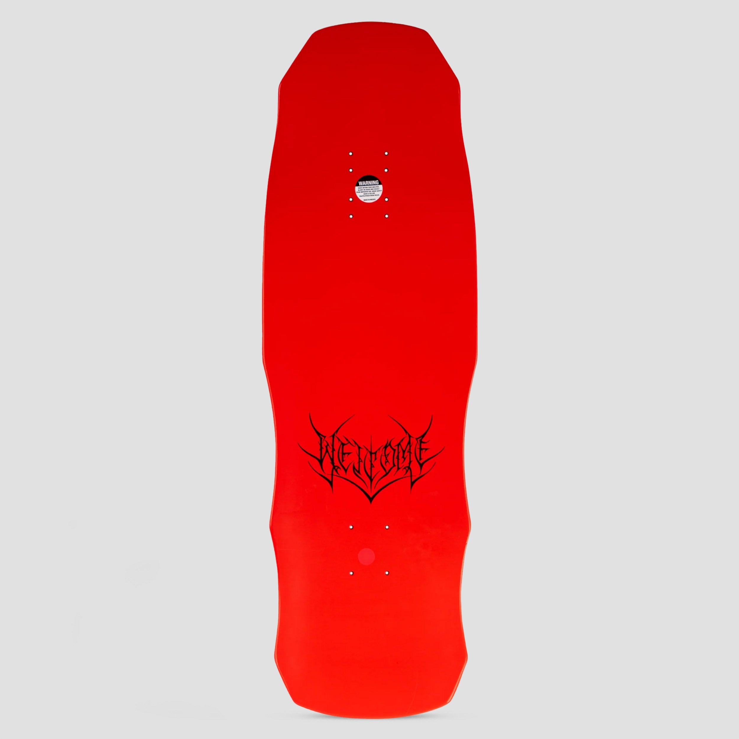 Welcome 9.85 Depths on Dark Lord Skateboard Deck Red Dip