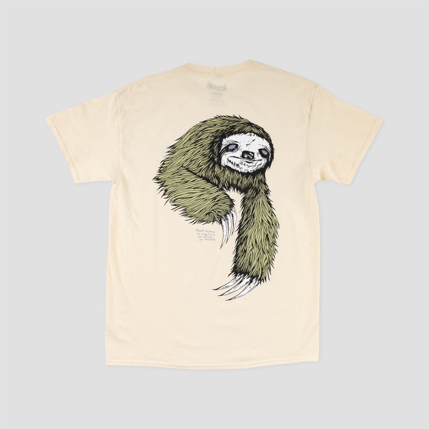 Welcome Sloth Printed T-Shirt Bone / Sage