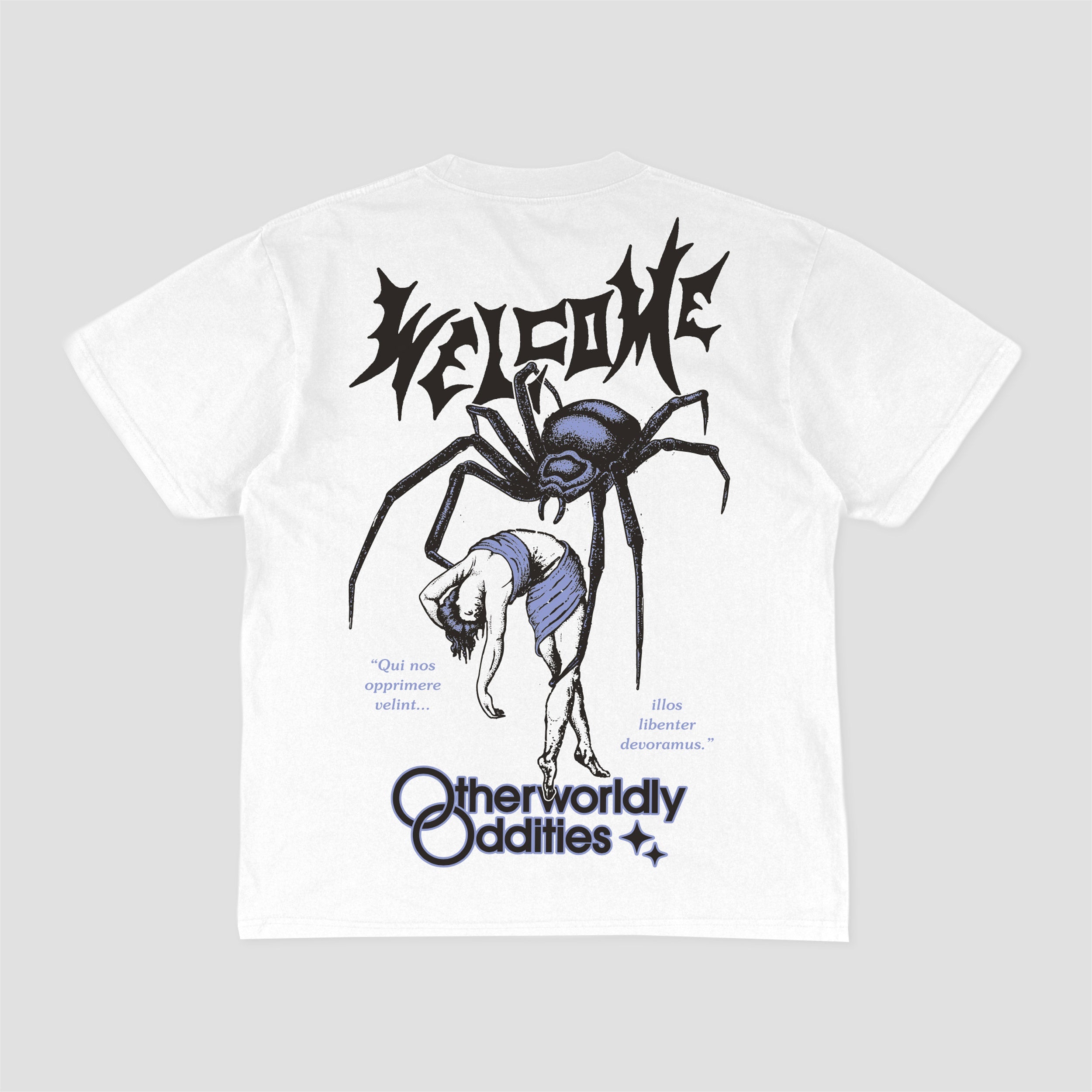 Welcome Widow T-Shirt White / Purple