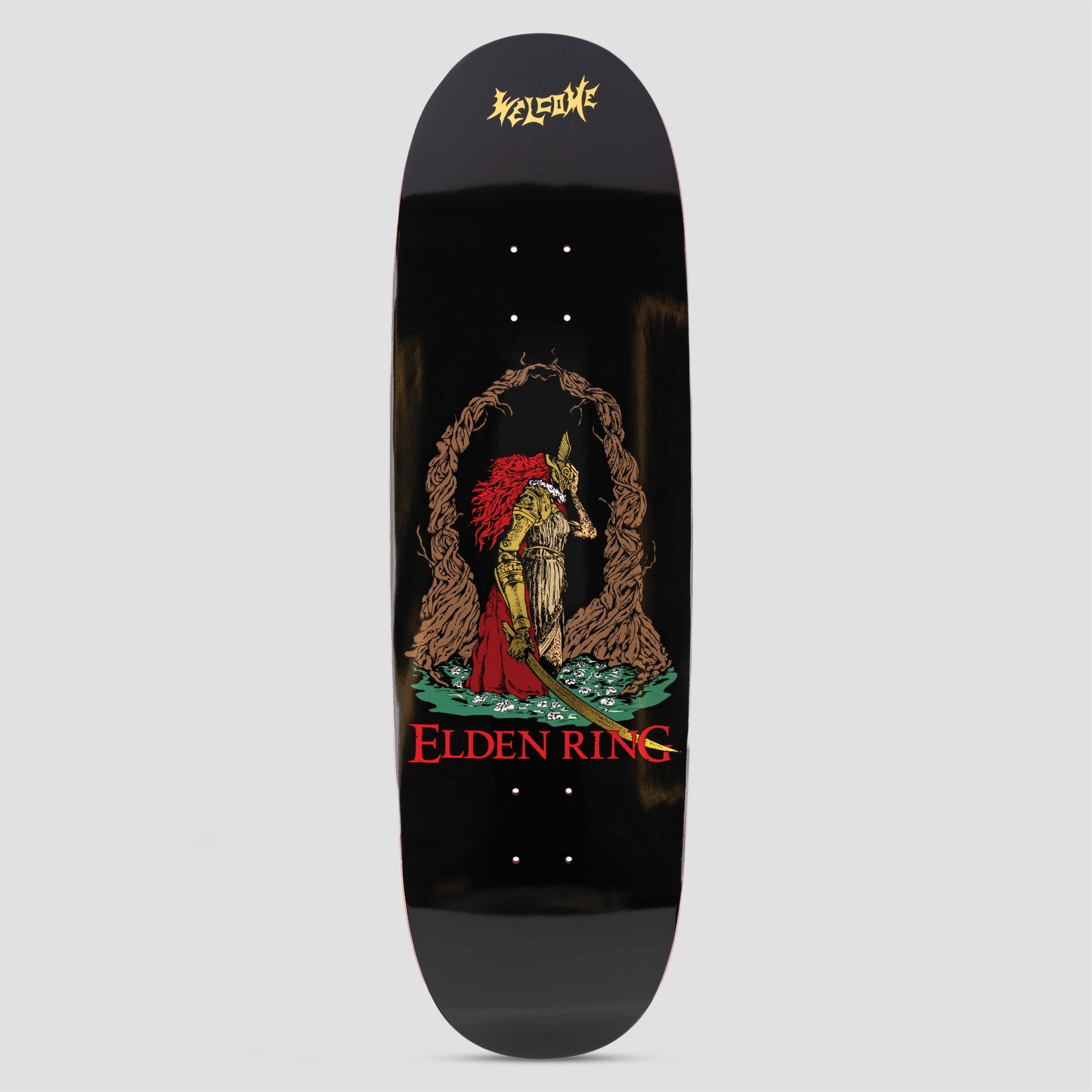 Welcome X Elden Ring 9.5 Malenia Skateboard Deck Black / Gold Foil