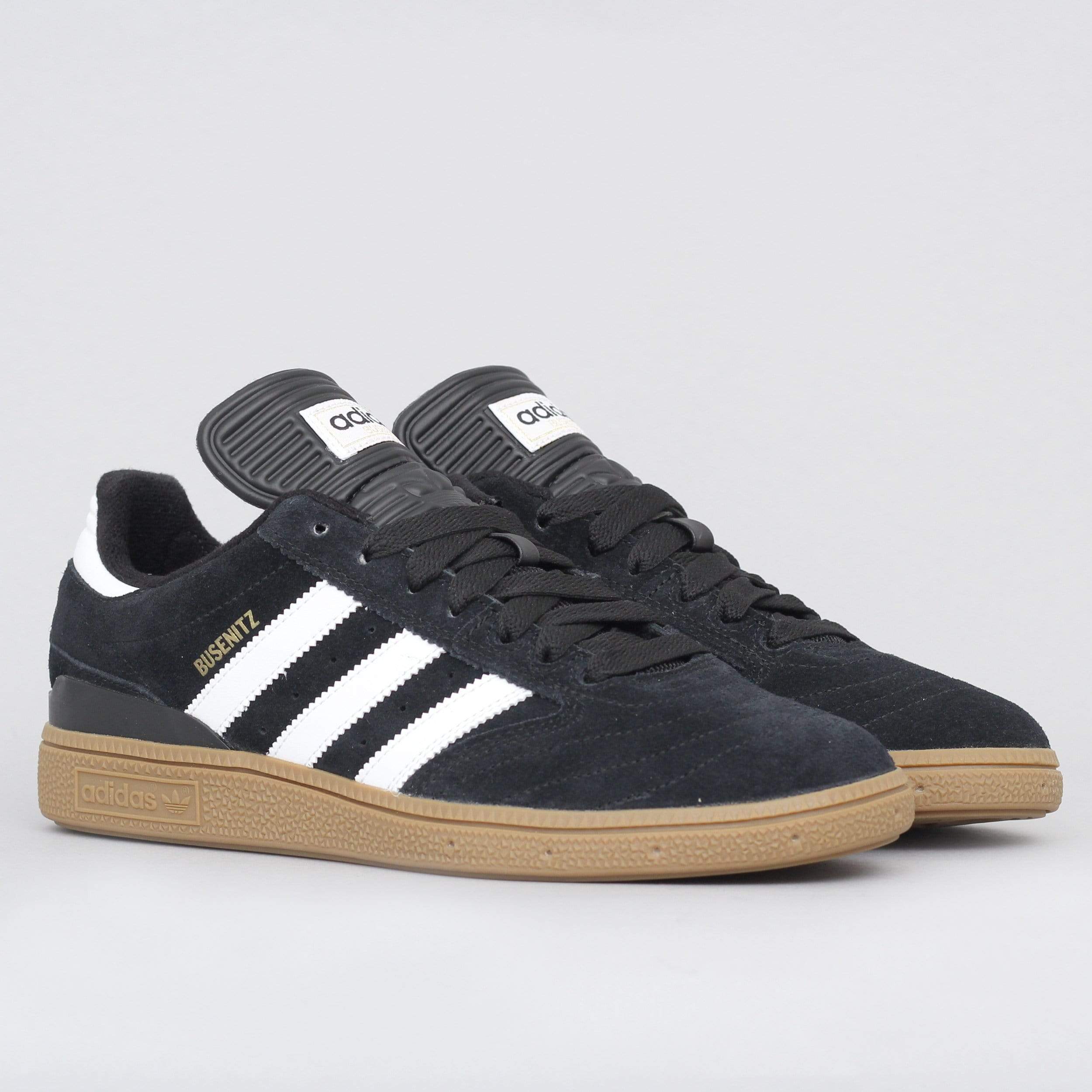 adidas Busenitz Shoes Black / Running White / Metallic Gold