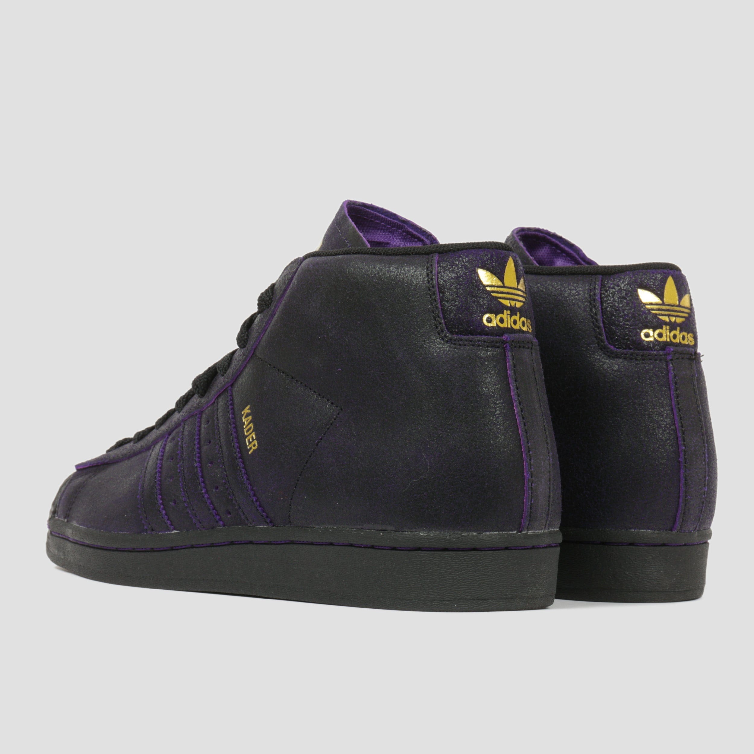adidas Kader Pro Model ADV Skate Shoes Core Black / Core Black / Dark Purple