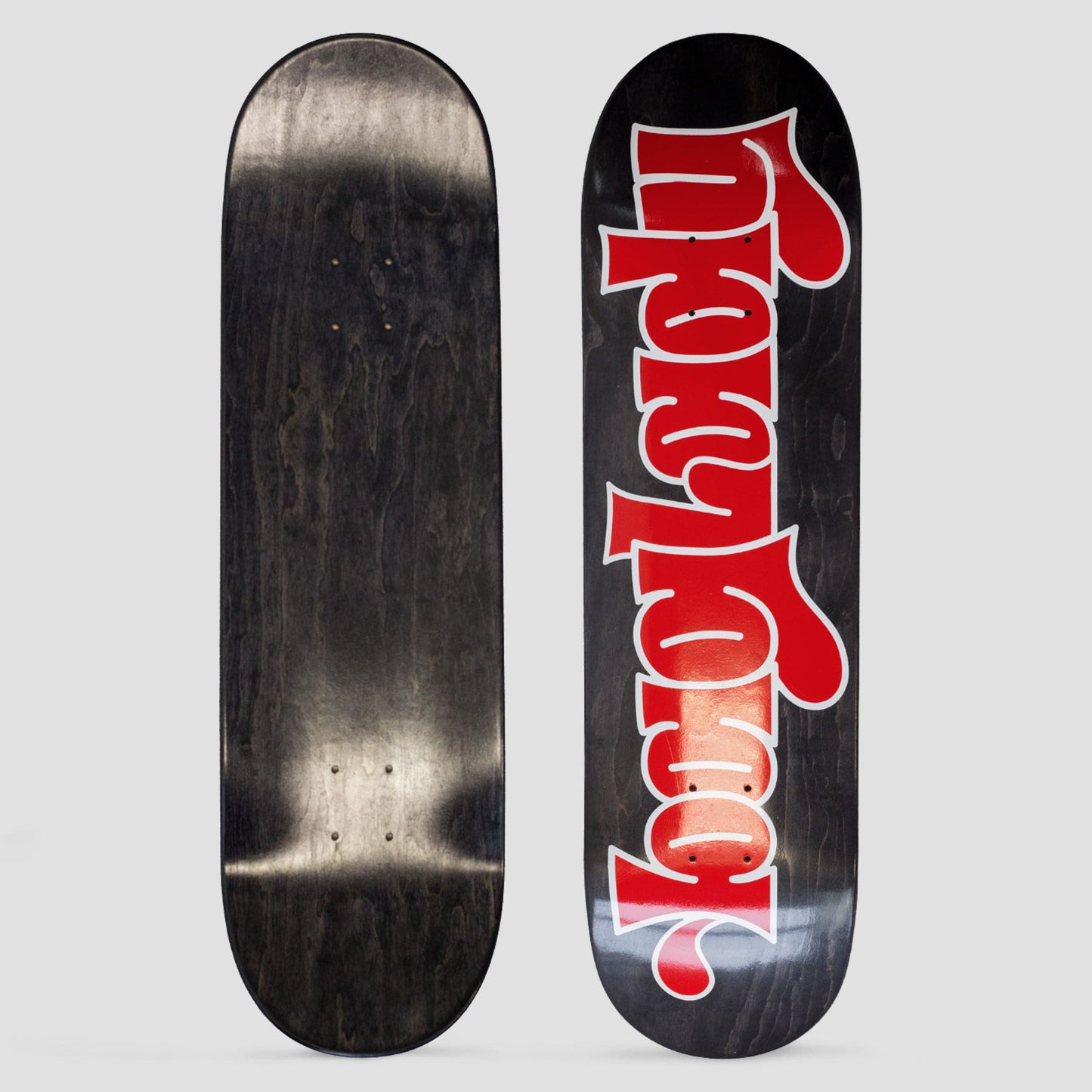 Baglady 8.125 Throw Up Logo Skateboard Deck Black