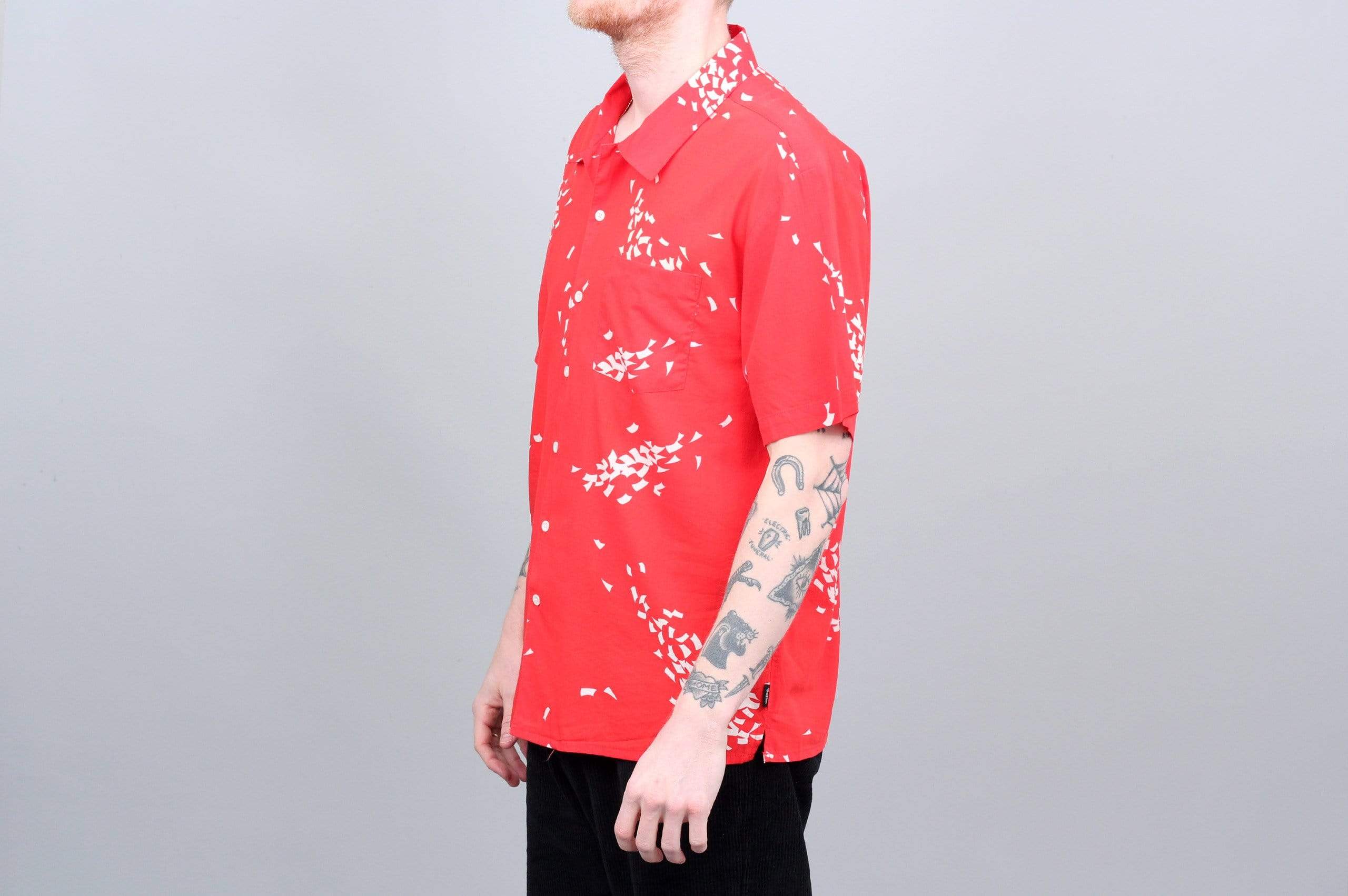 Brixton Lovitz Woven Shirt Red / White