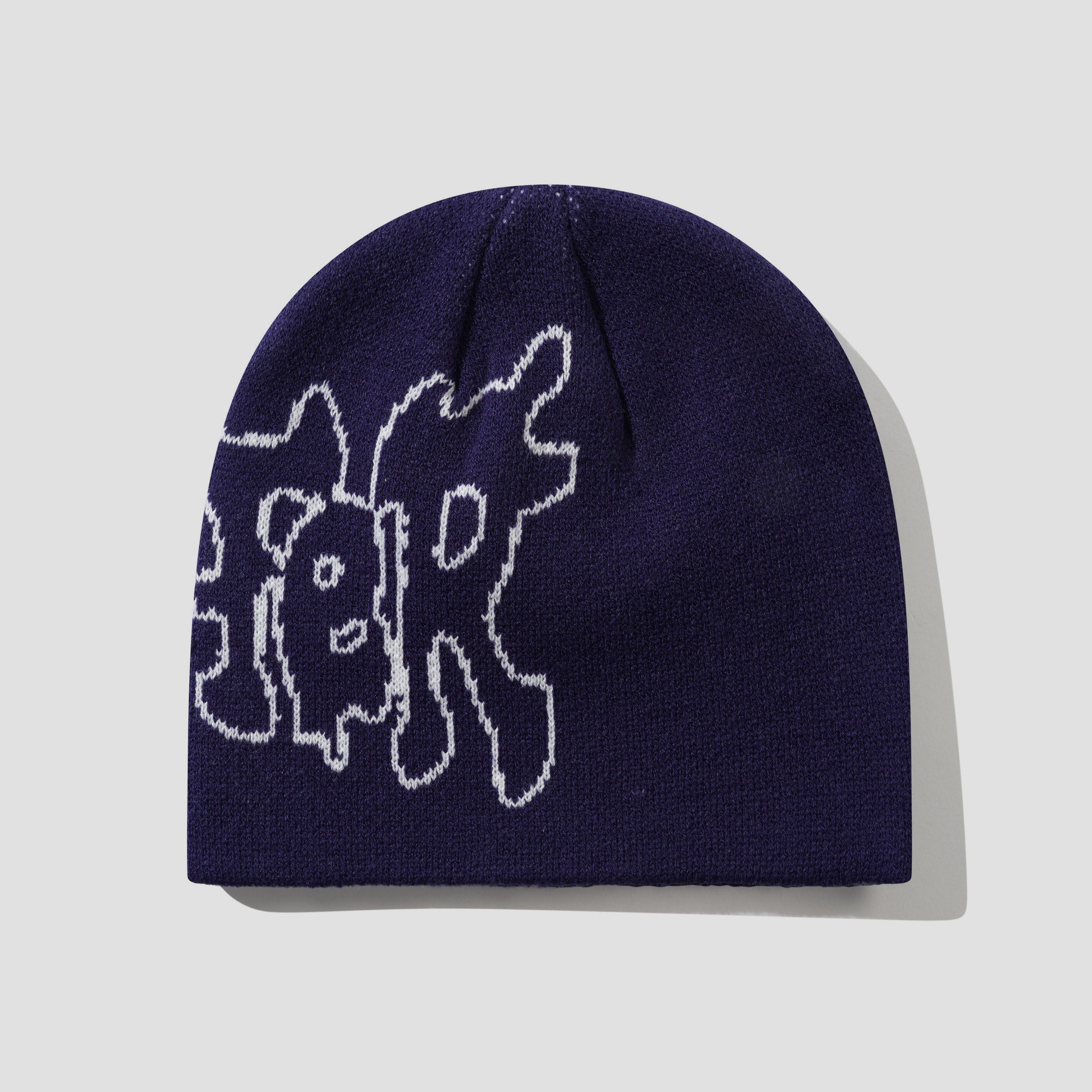 Butter Goods Blotch Skully Beanie Navy