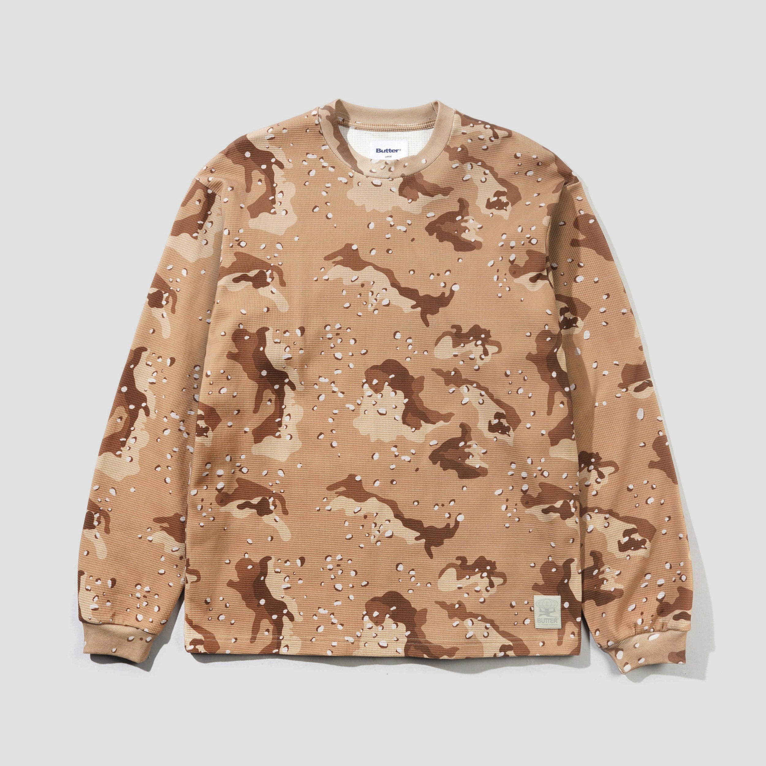 Butter Goods Waffle Longsleeve Top Desert Camo