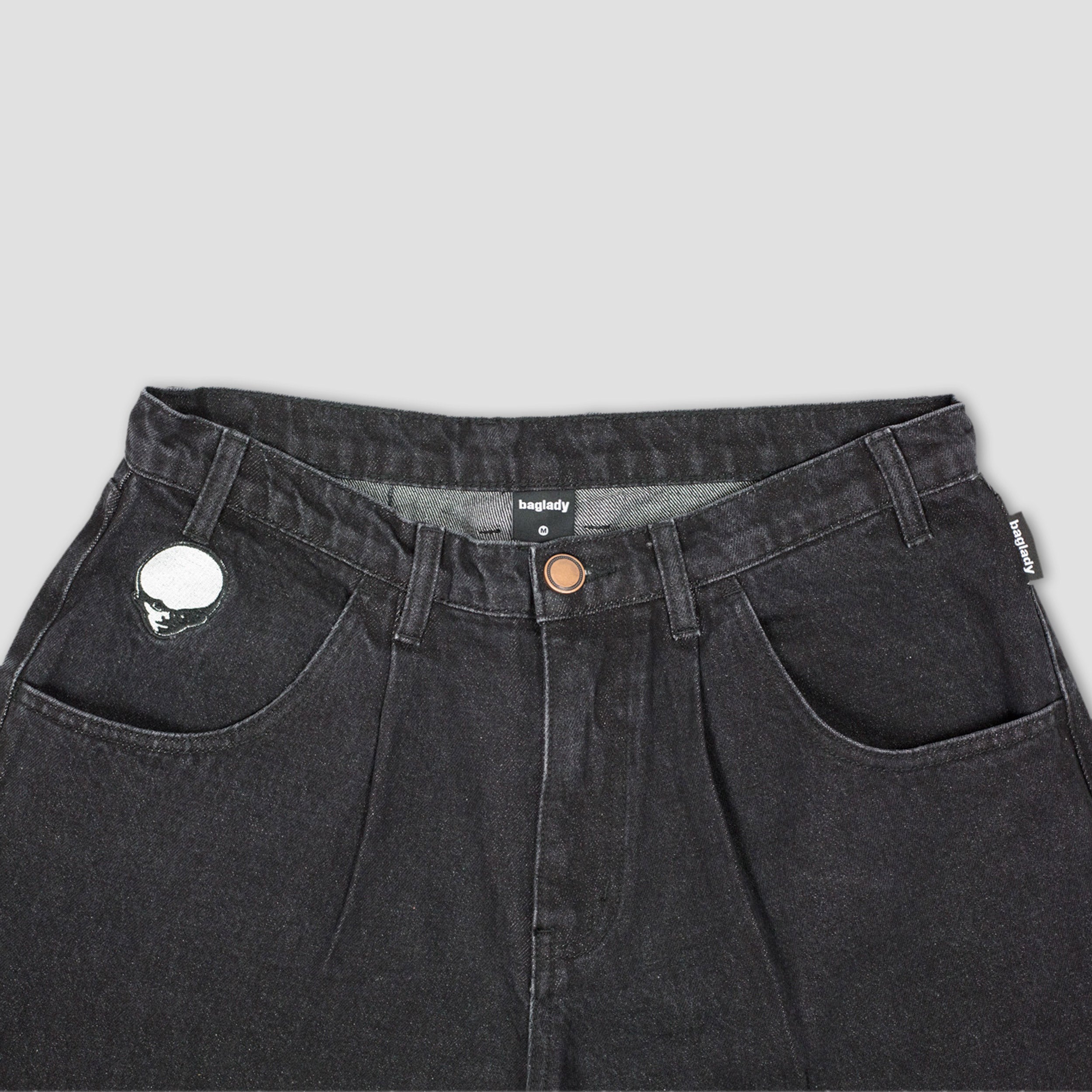 Baglady Denim Pant Black