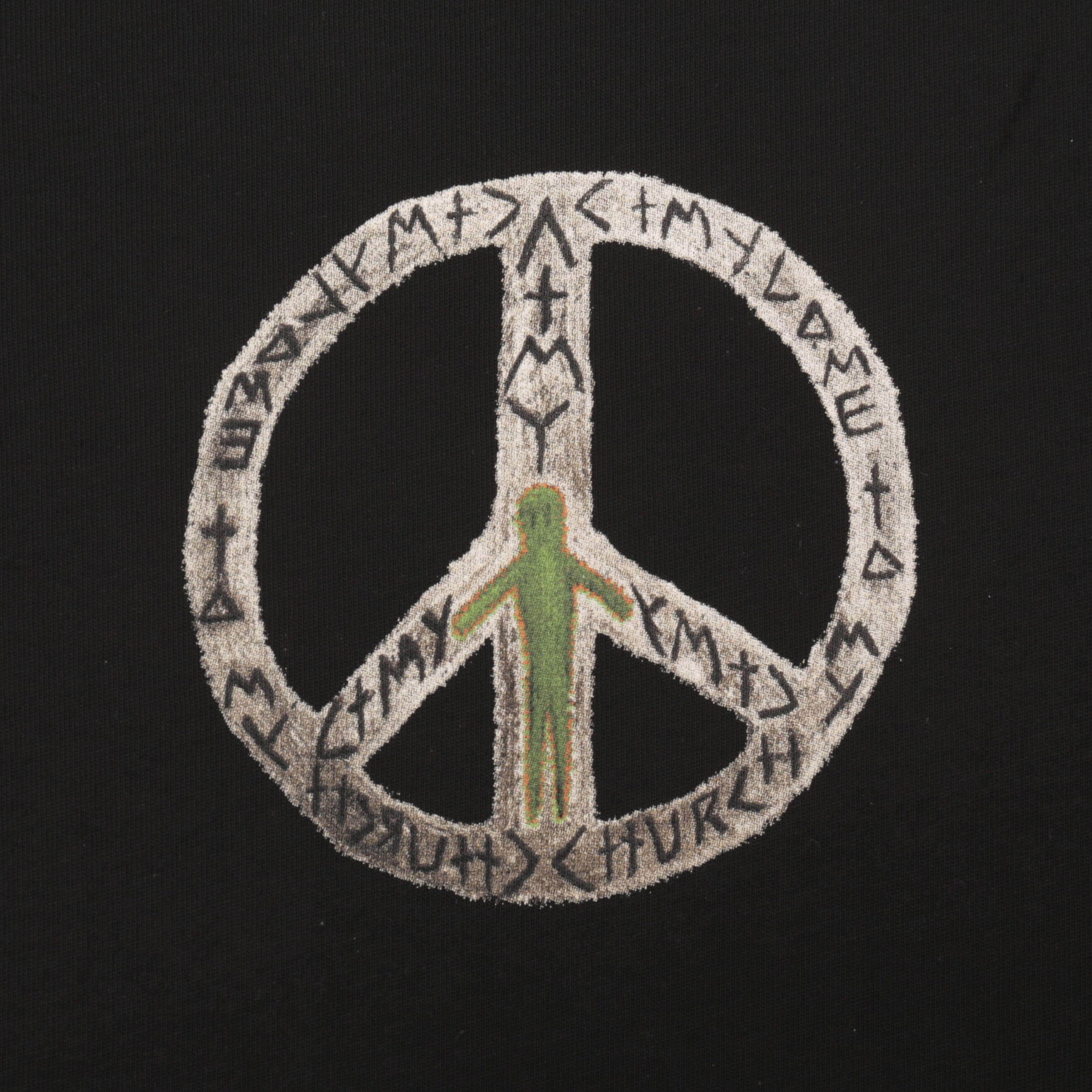 Come To My Church Alien Peace T-Shirt Black