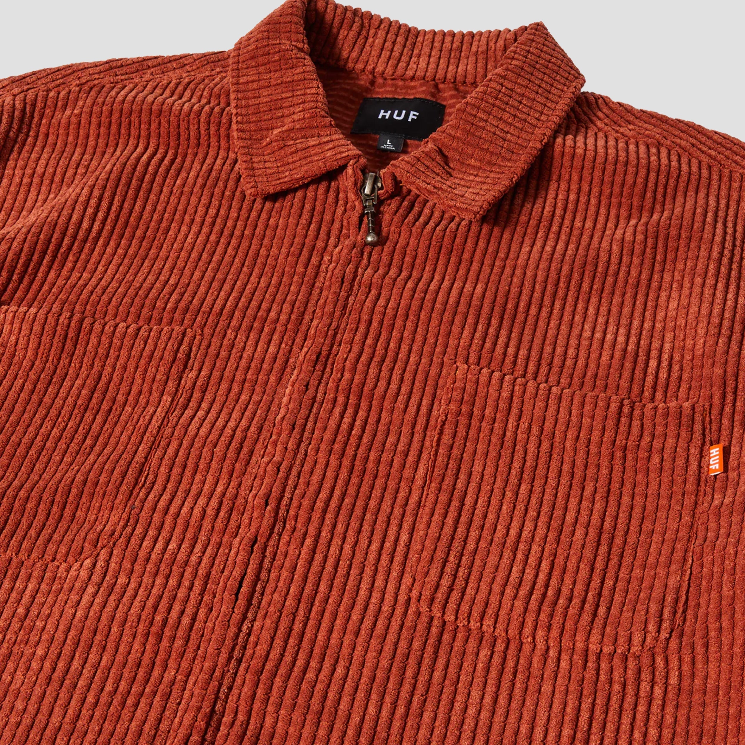 HUF Cornelius Zip Shirt Rust