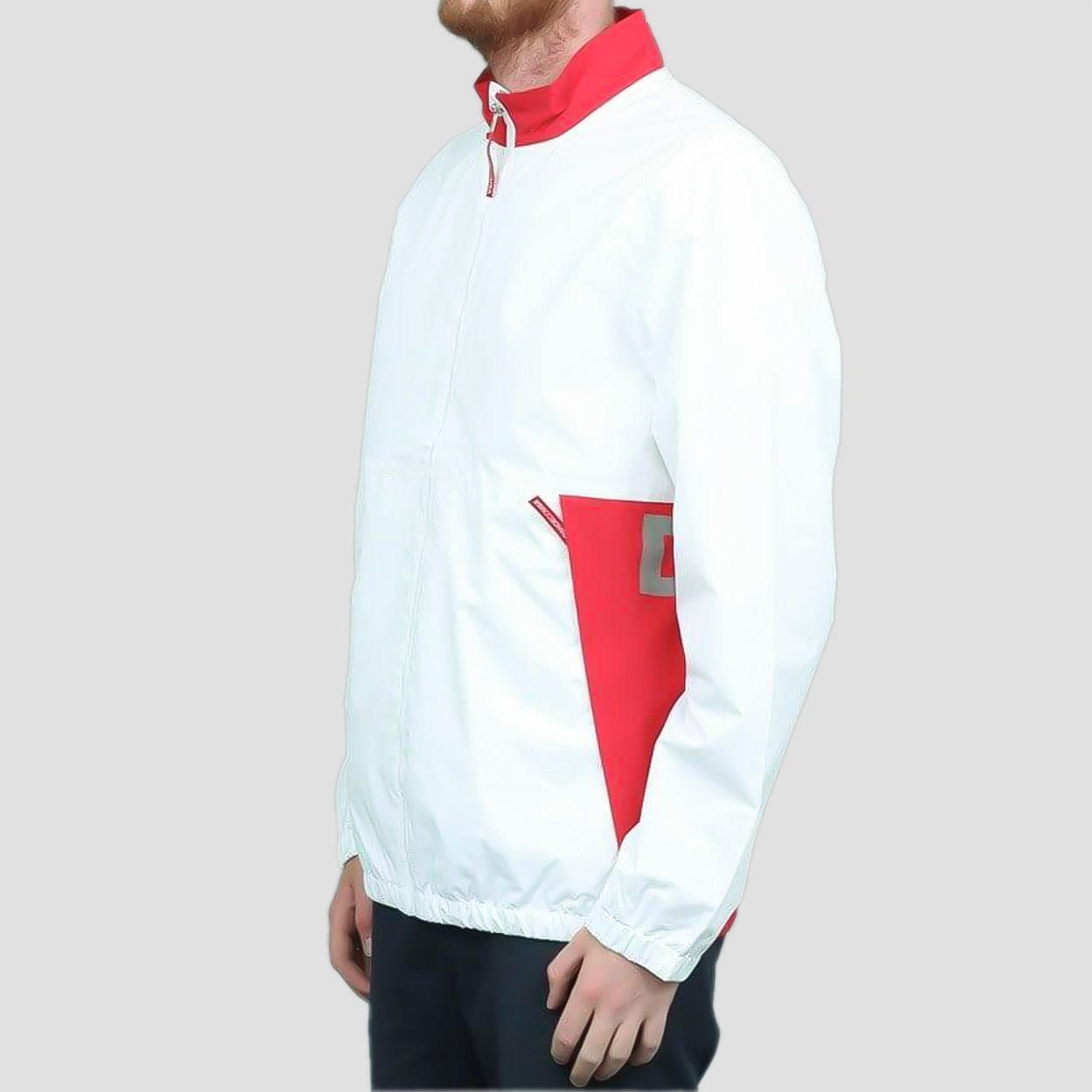 DC Skate Track Top Jacket White / Red