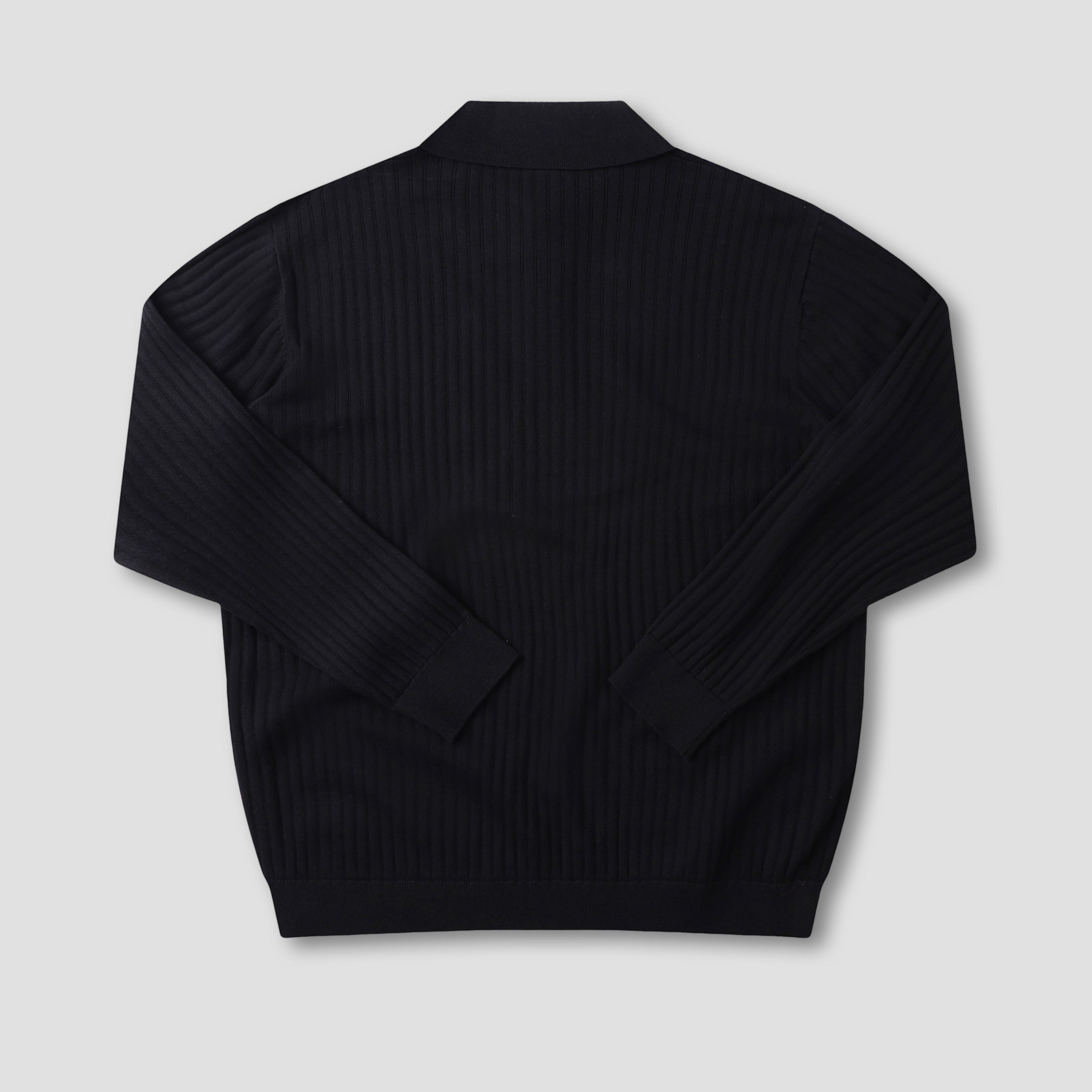 Former Franchise Longsleeve Knit Polo Black