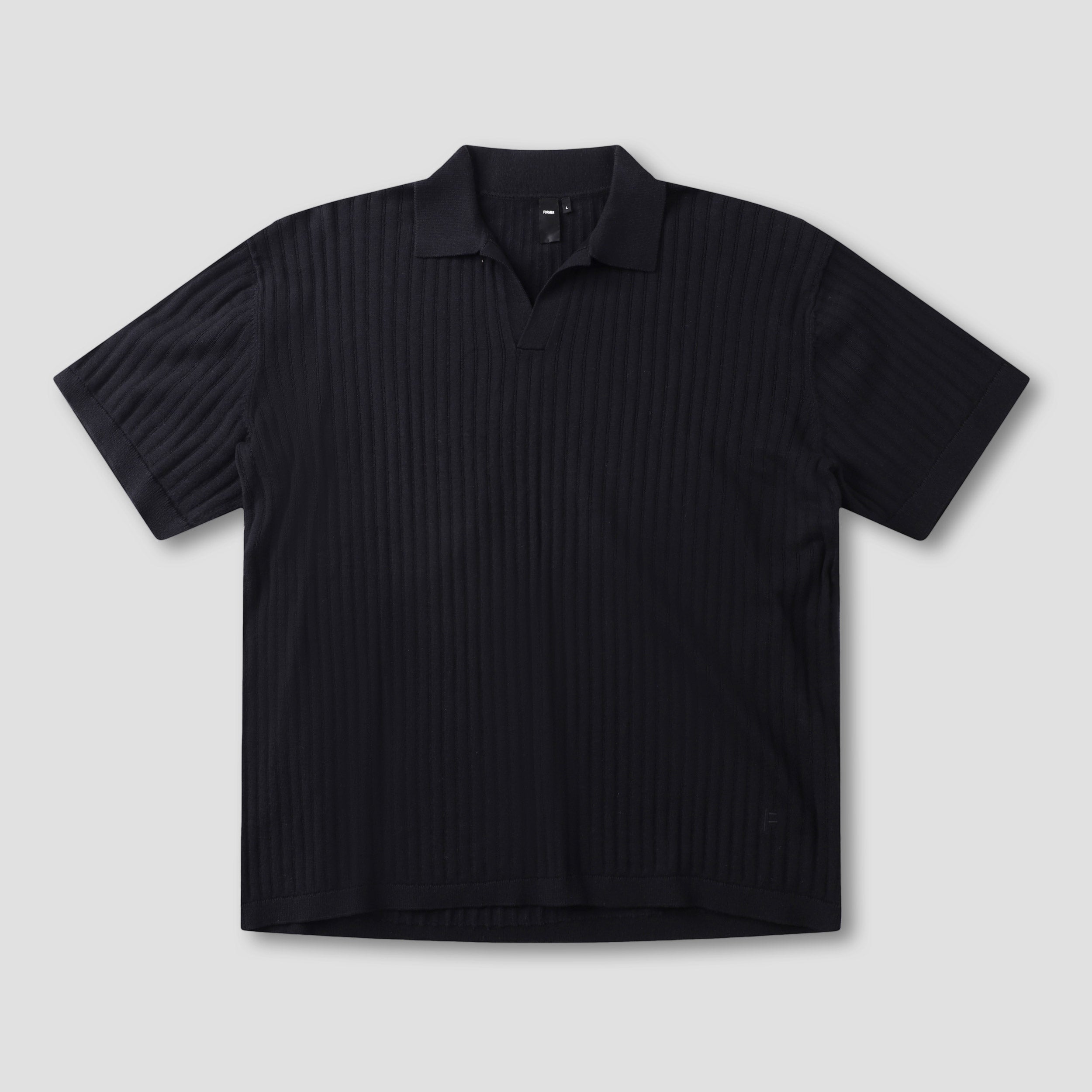 Former Franchise Open Collar Polo Black