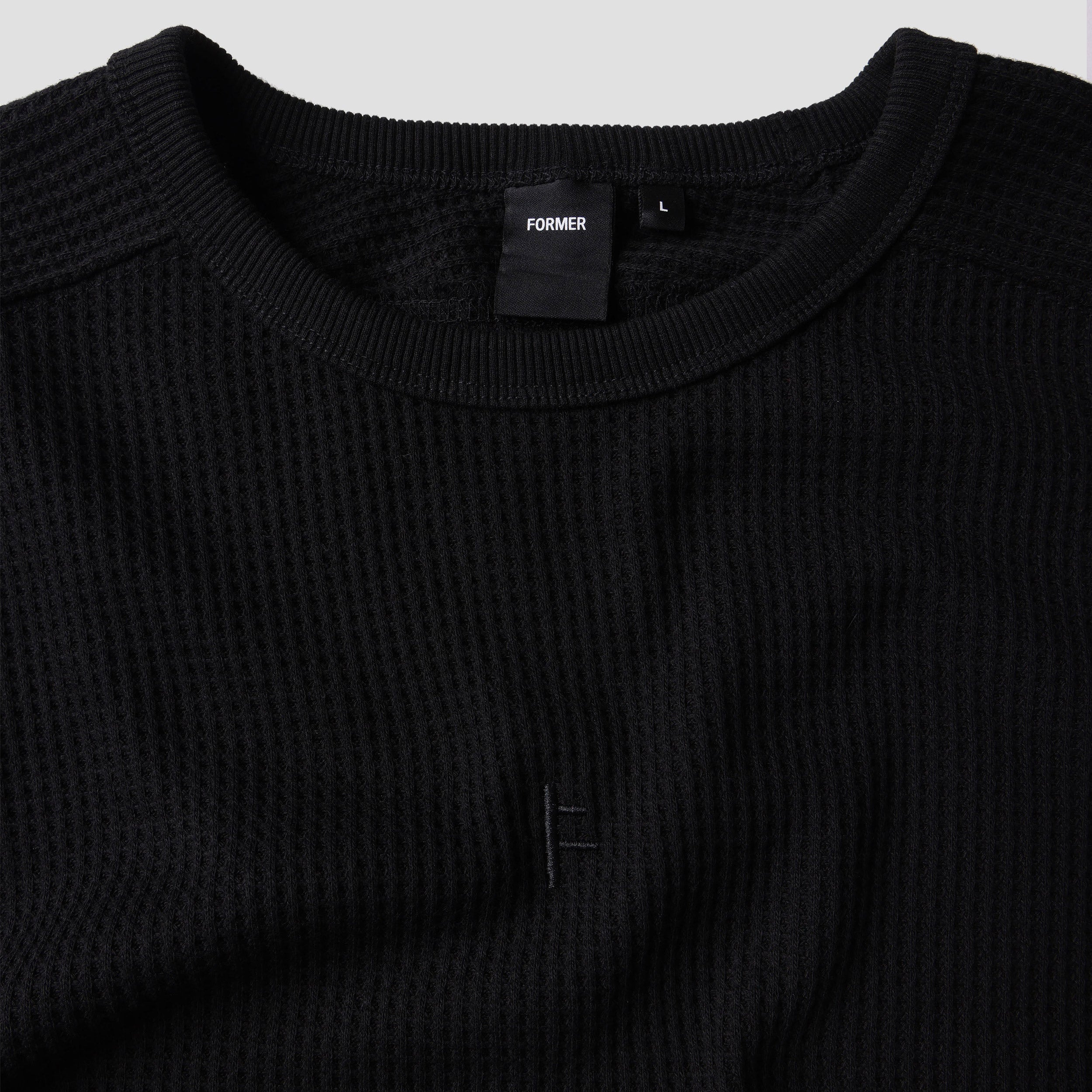 Former Franchise Waffle Longsleeve T-Shirt Black