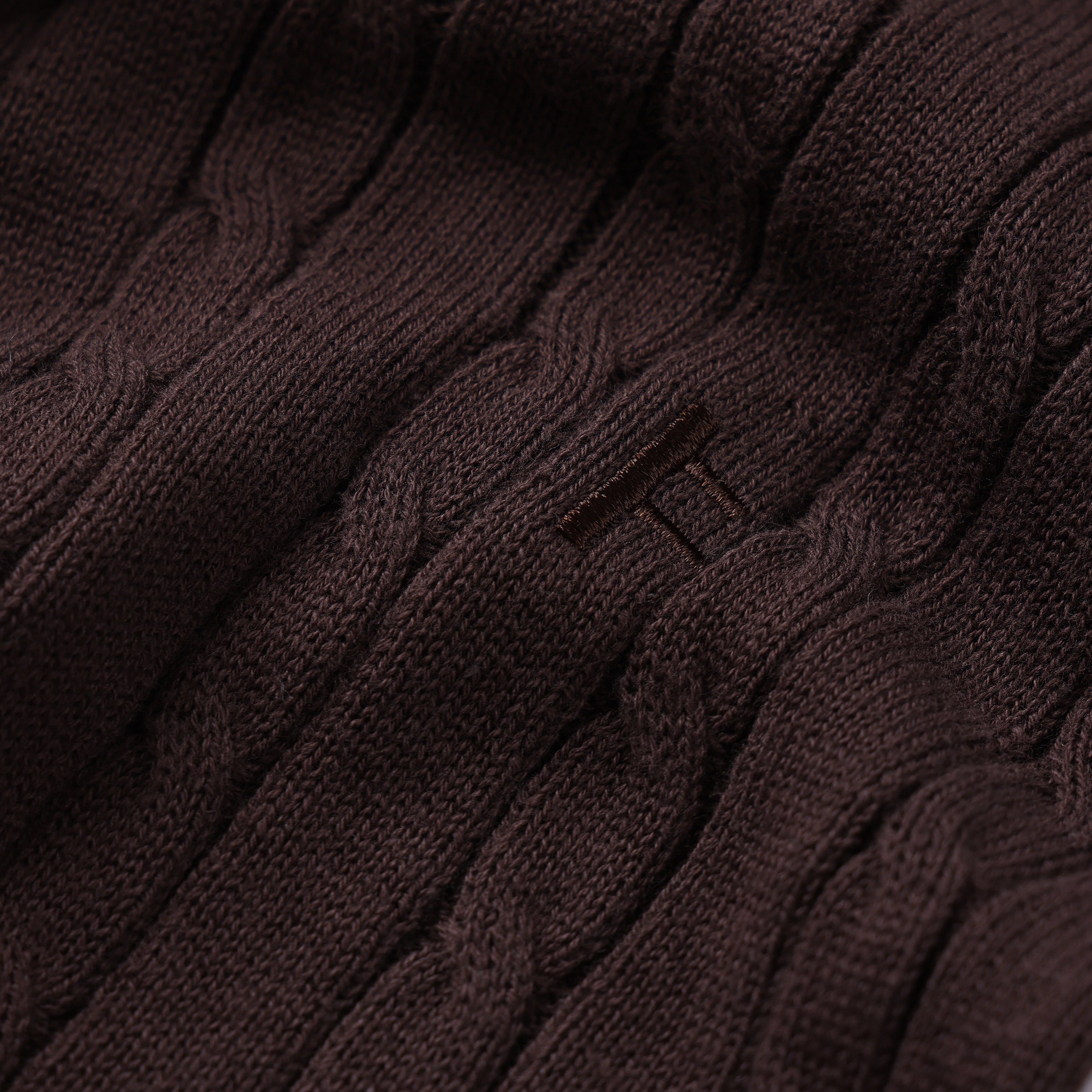 Former Marilyn Cable Shortsleeve Knit Shirt Choc