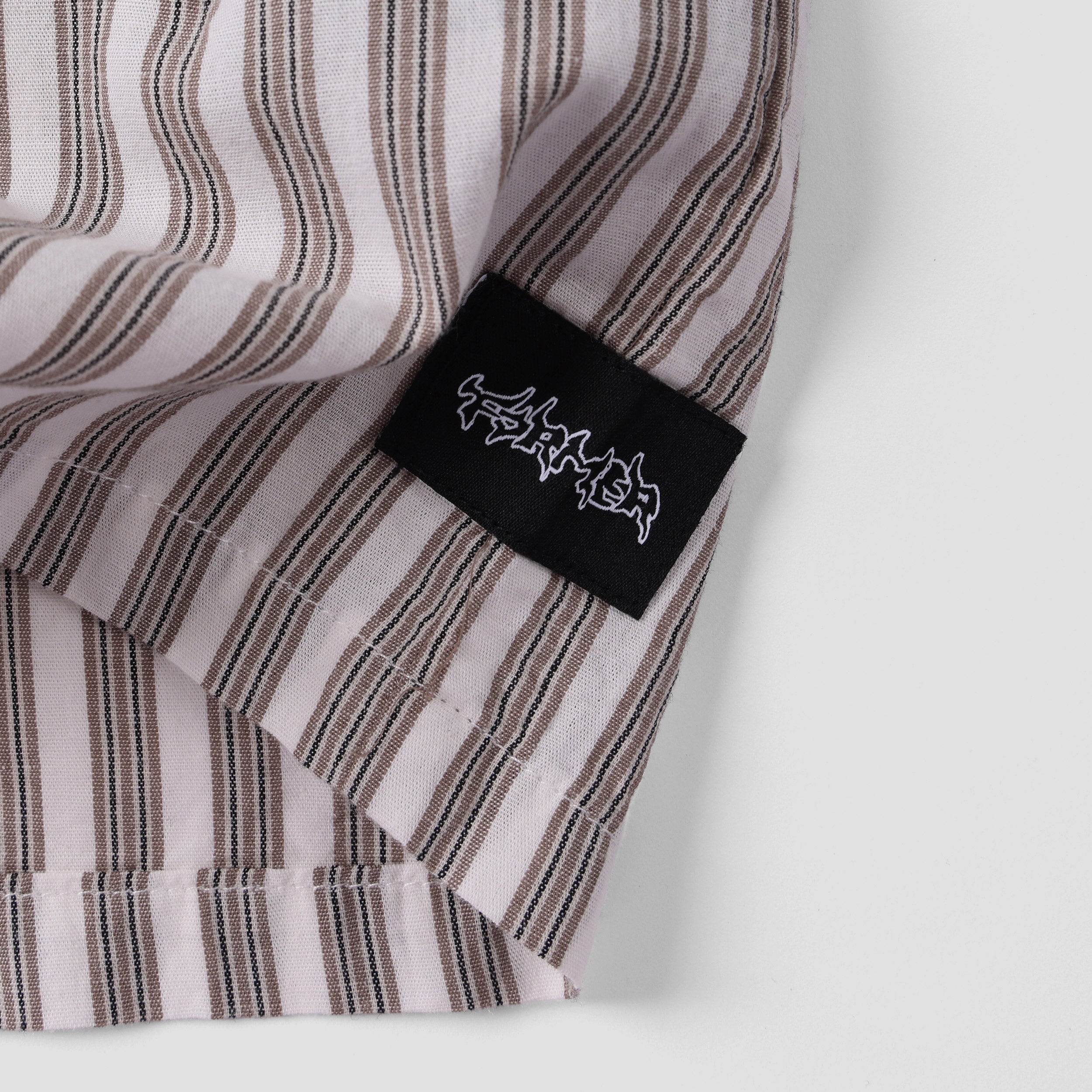 Former Reynolds Stripe Shortsleeve Shirt Choc