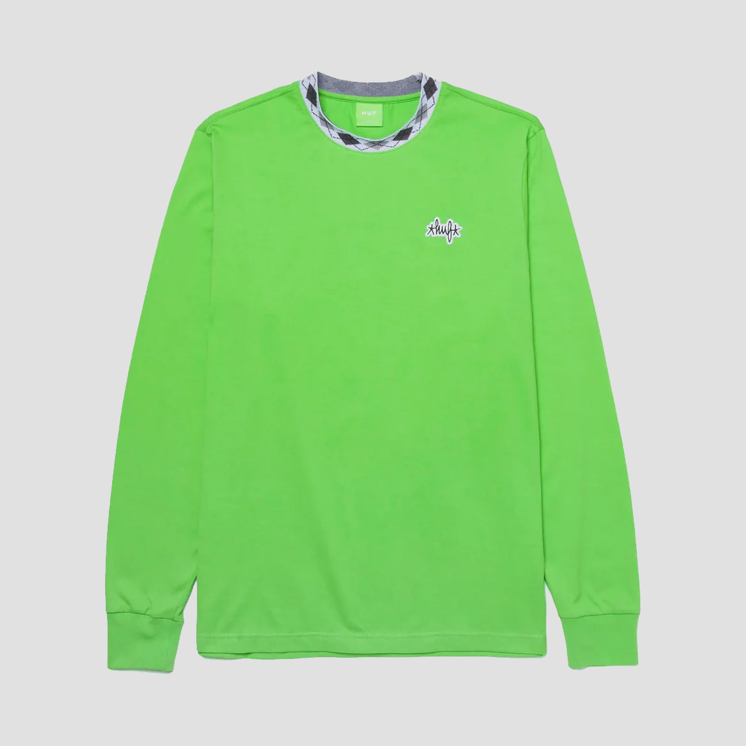 HUF Jacquard Neck Longsleeve Knit Top Huf Green