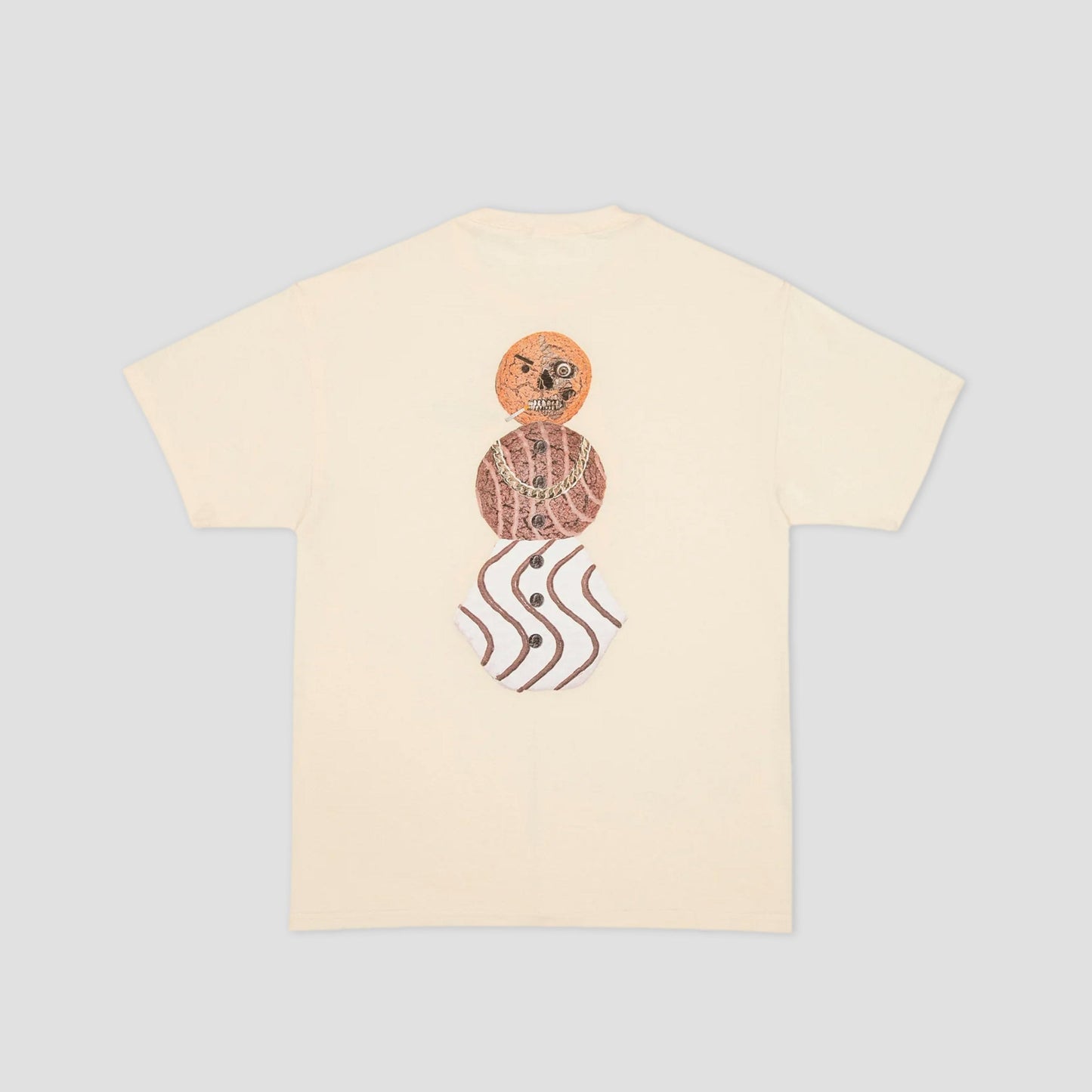 Quartersnacks Halloween Snackman T-shirt Cream