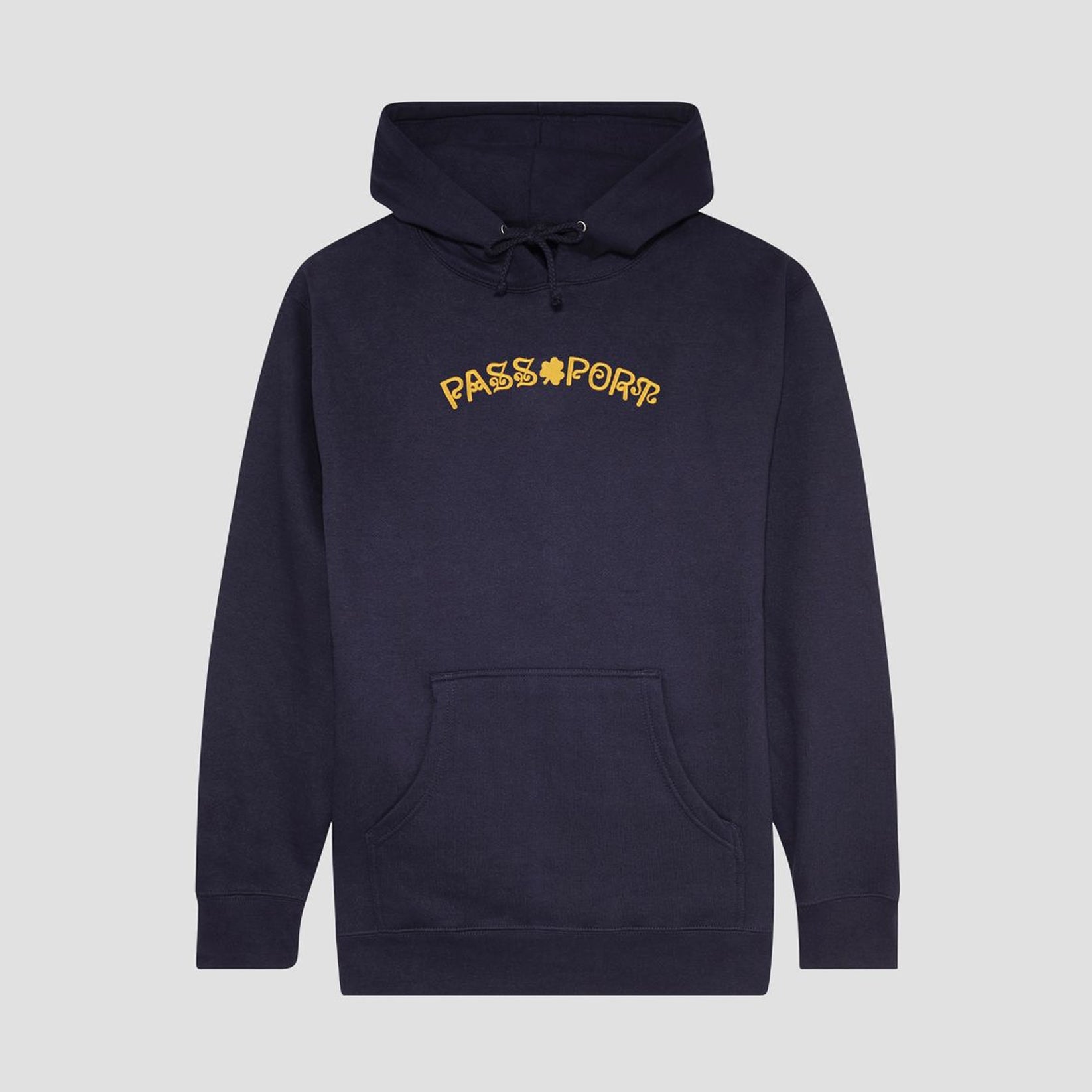 Passport Sham Embroidery Hoodie Navy