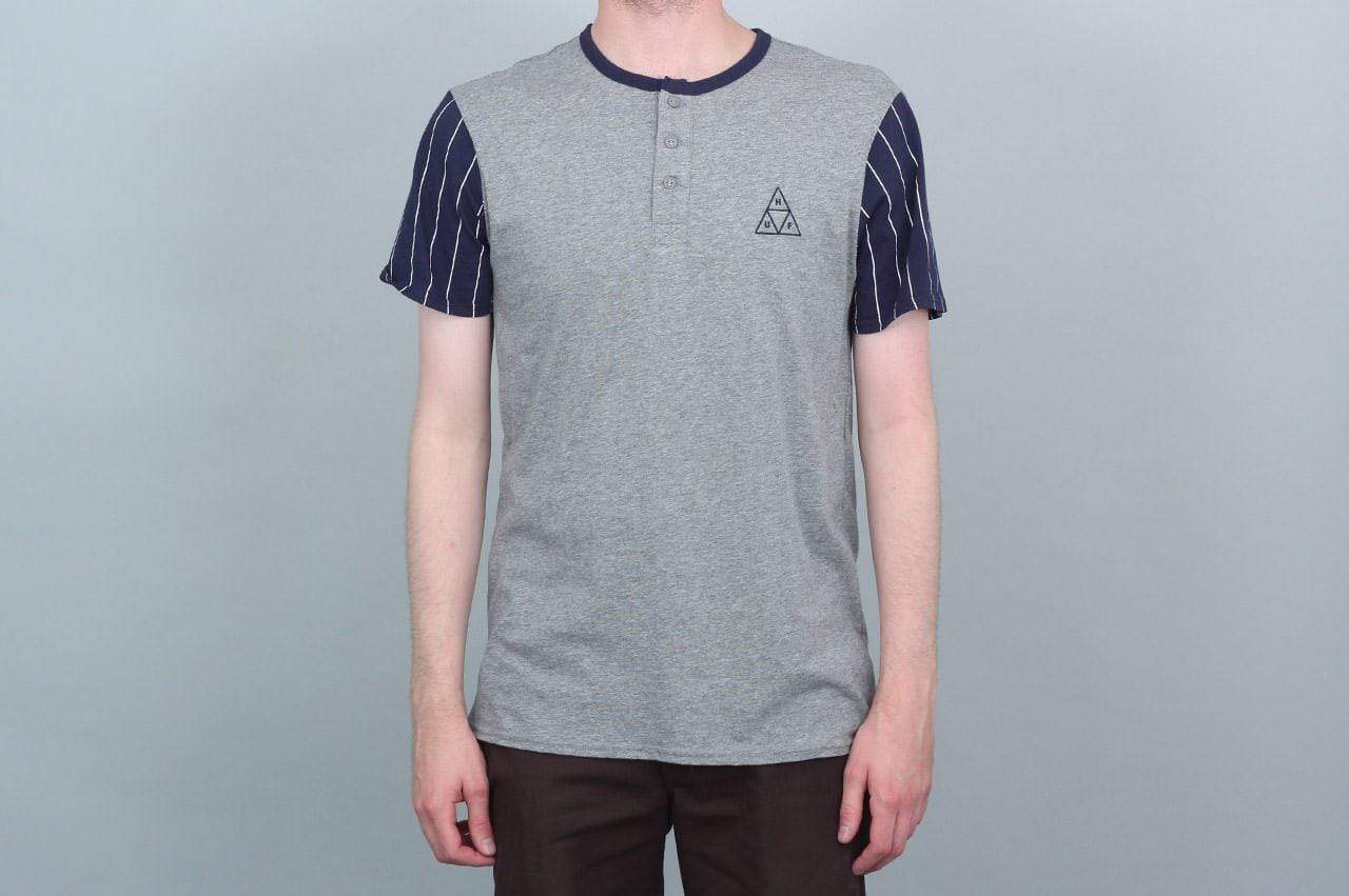 HUF Triangle Baseball T-Shirt Grey / Navy