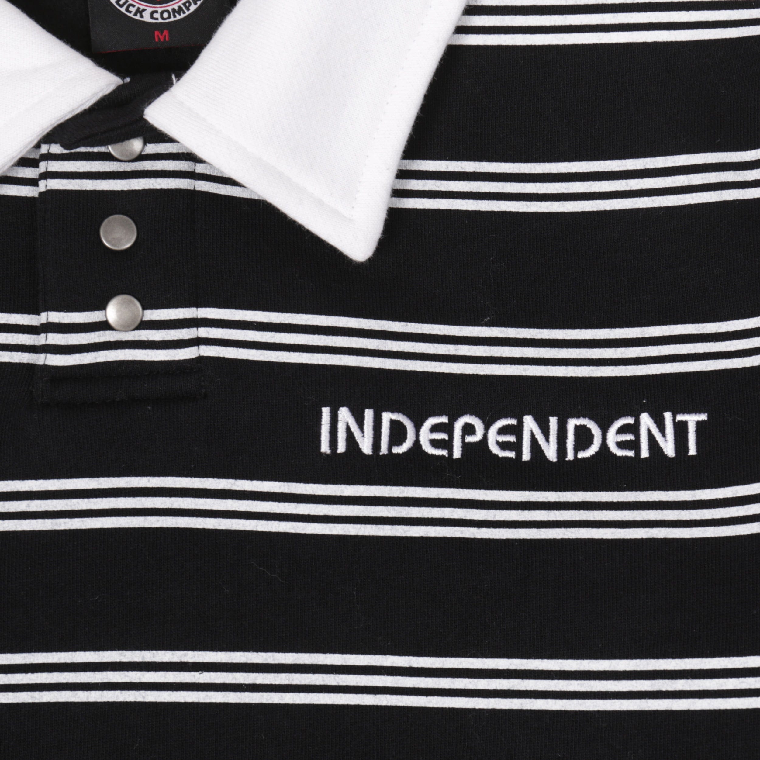 Independent Crew Bauhaus Stripe Polo Black