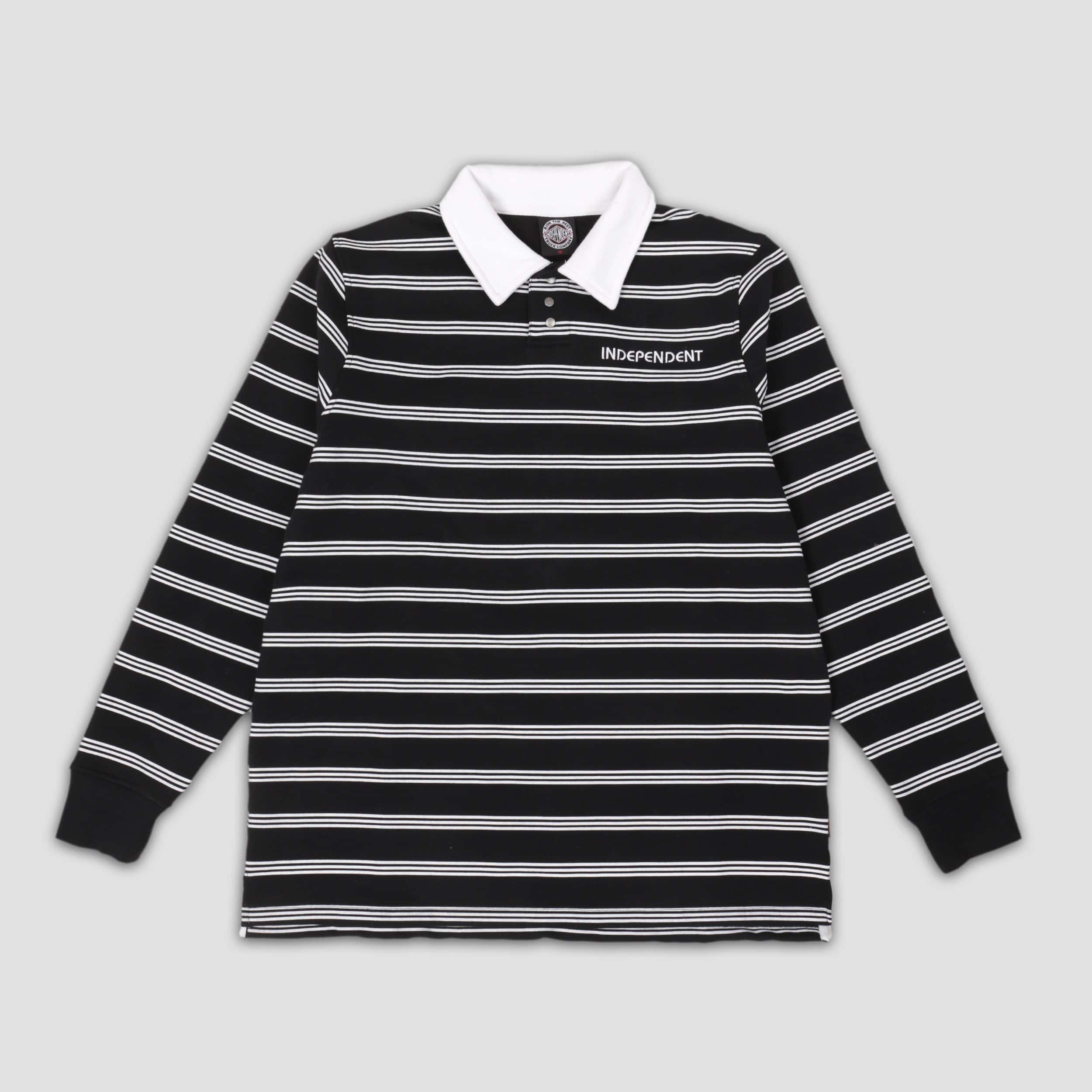 Independent Crew Bauhaus Stripe Polo Black