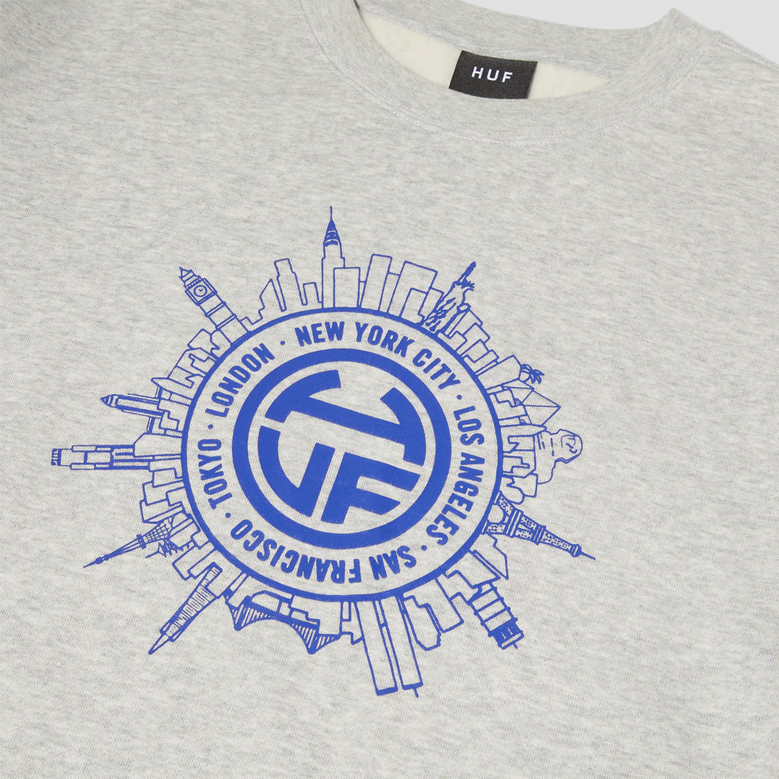 HUF Internationally Known Crewneck Heather Grey