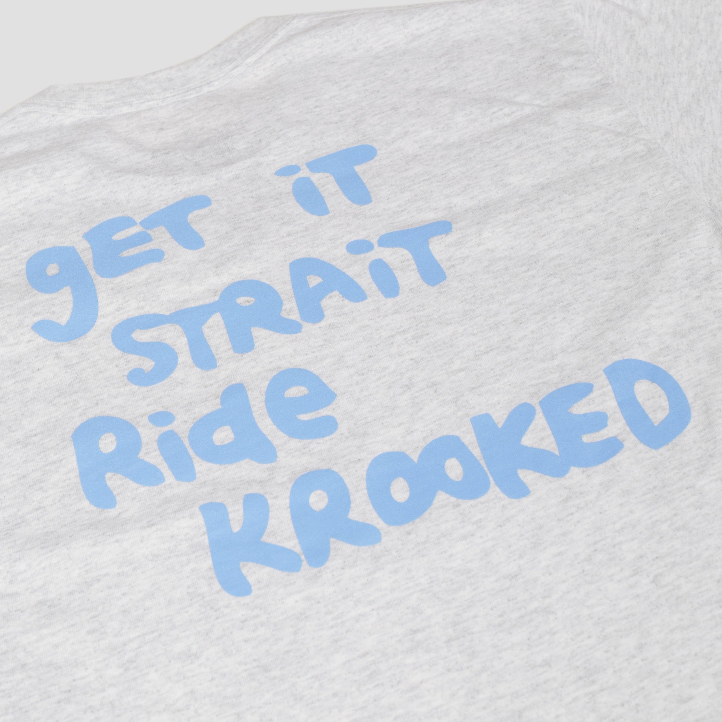 Krooked Strait Eyes T-Shirt Ash / Light Blue