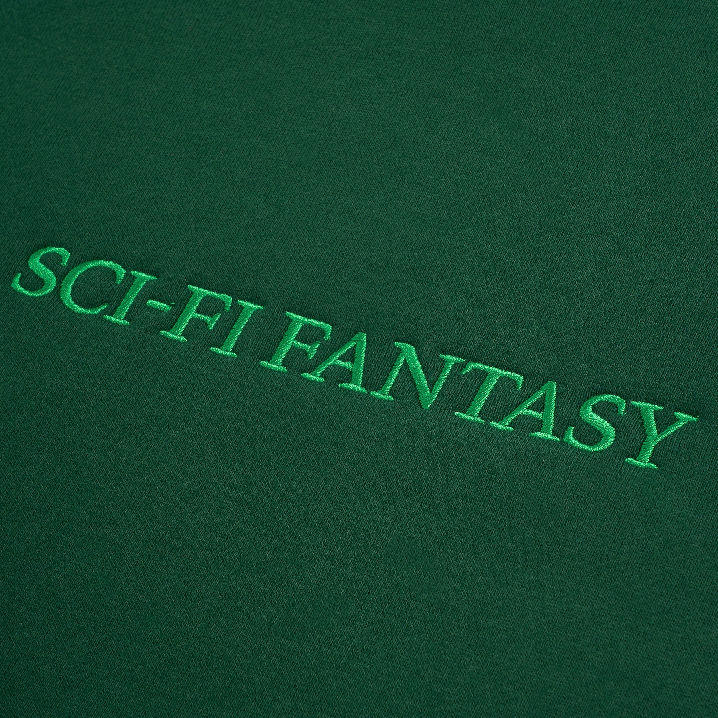Sci-Fi Fantasy Logo Hood Dark Green