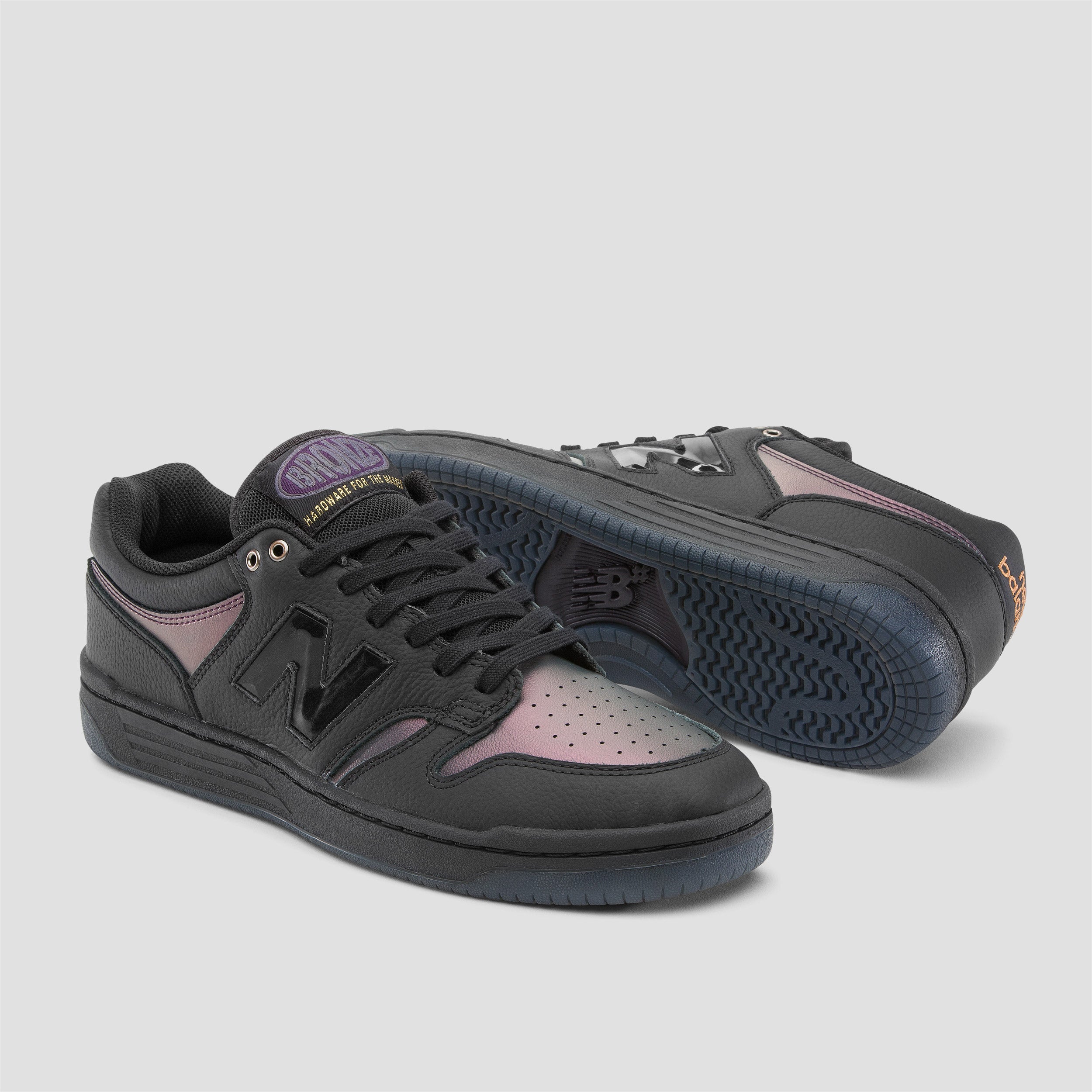 New Balance X Bronze 56K 480 Skate Shoes Black / Purple