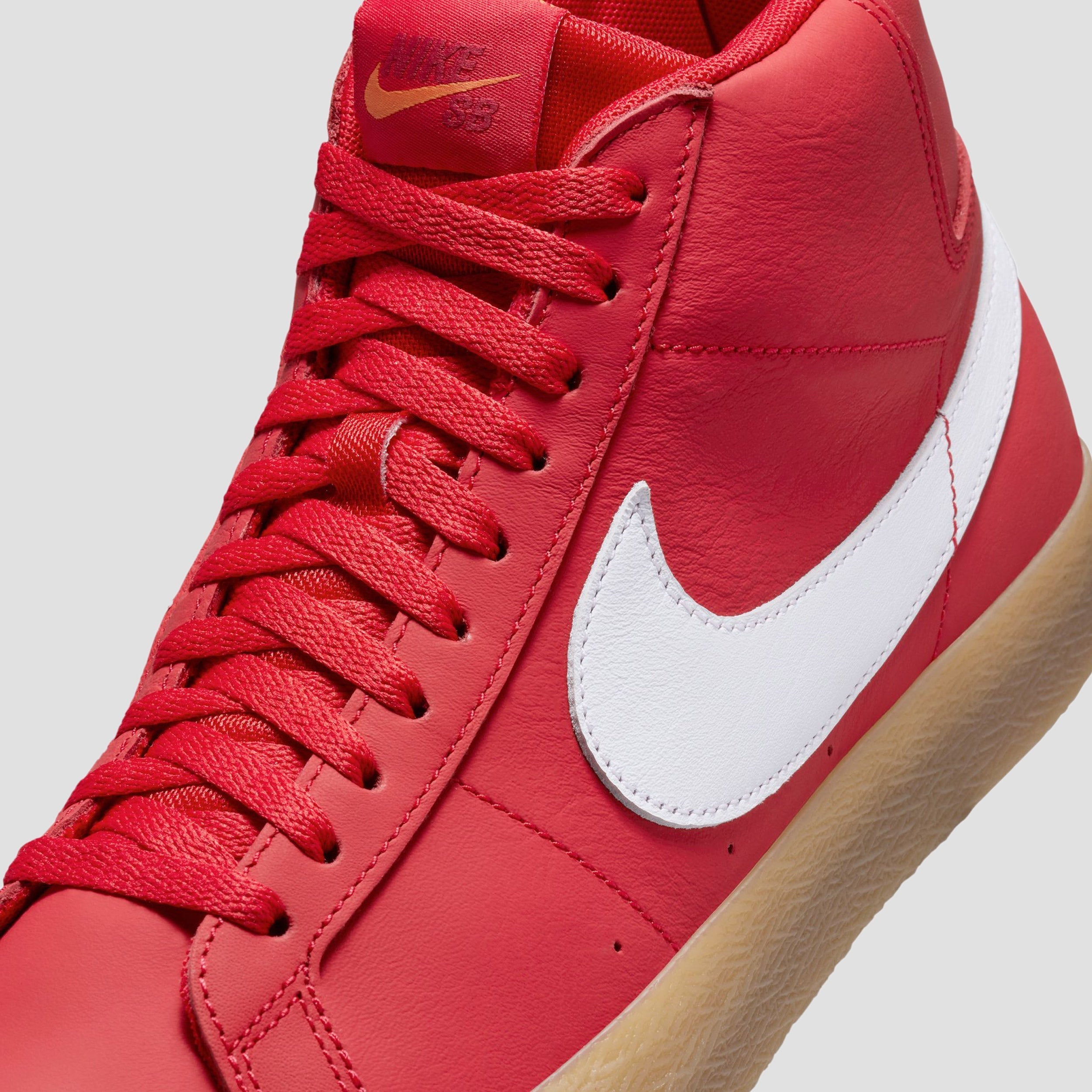 Nike SB Zoom Blazer Mid Skate Shoes University Red / White / White