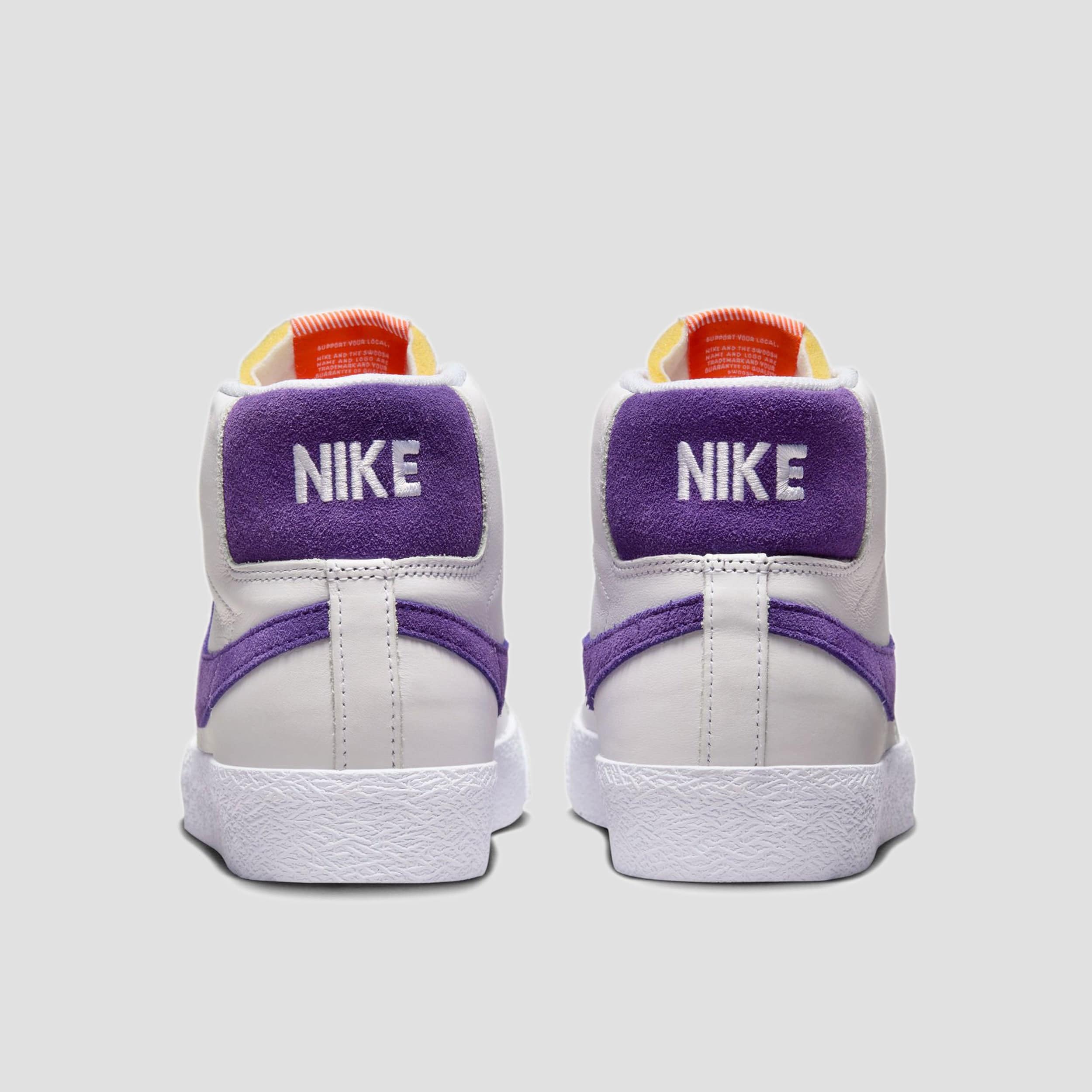 Nike SB Zoom Blazer Mid ISO Skate Shoes White / Court Purple
